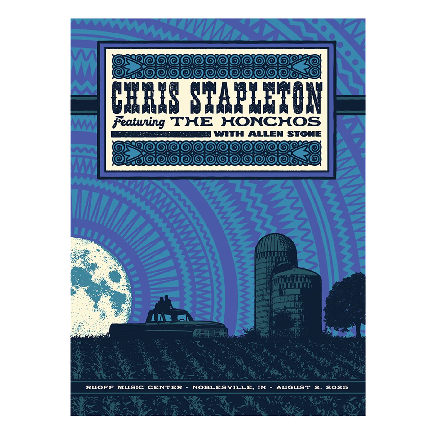 Chris Stapleton Show Poster  Noblesville, IN  08/02/2025
