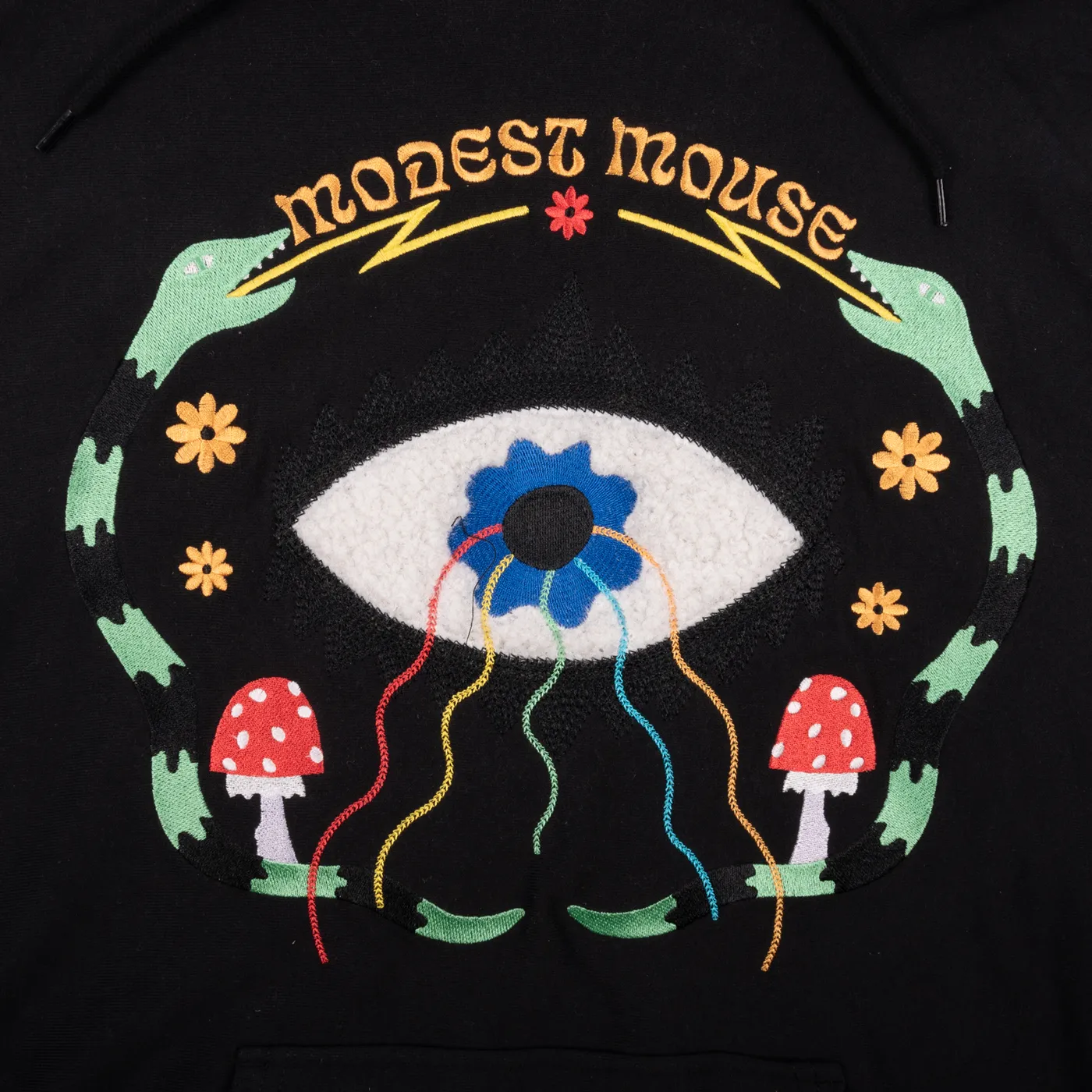 Modest Mouse Snake Eye Hoodie Black