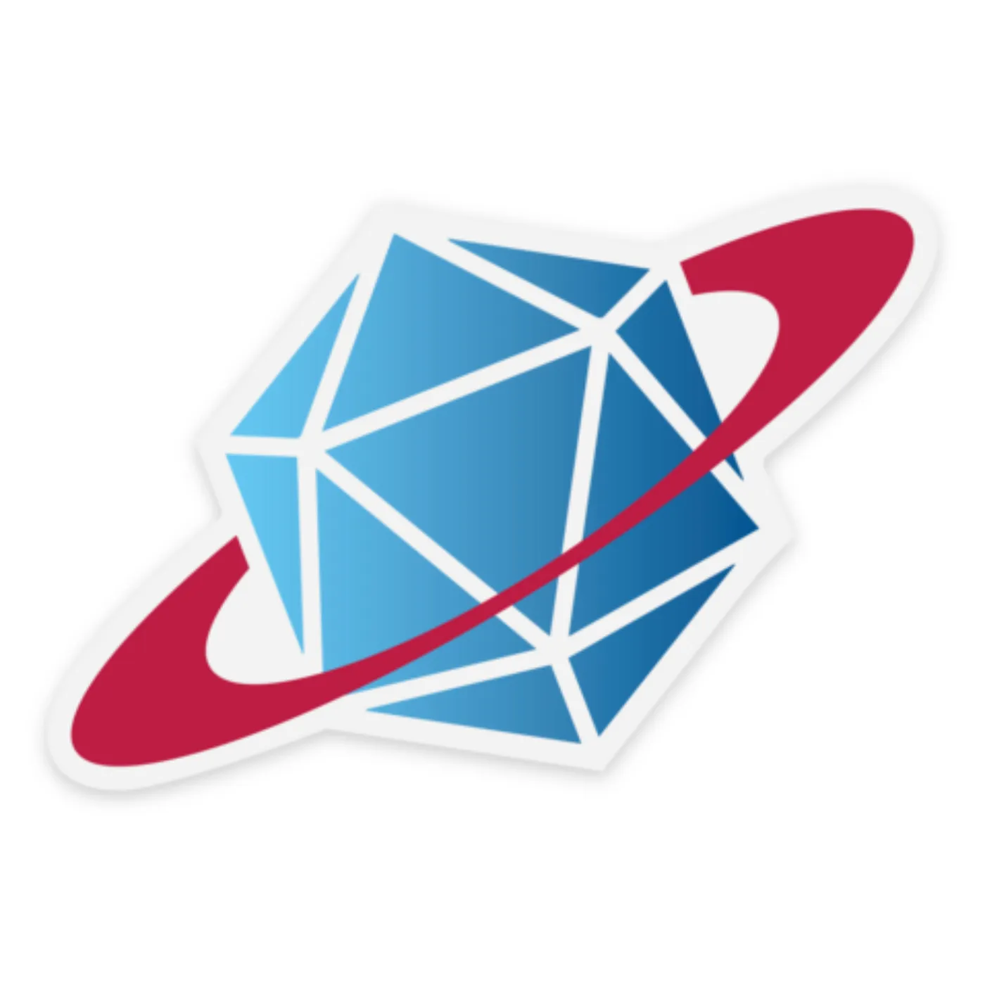 Glass Cannon Network Planet Die Sticker