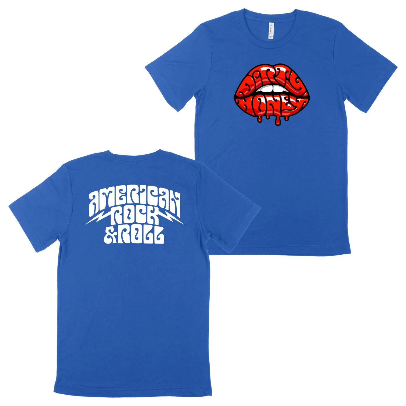 Dirty Honey Fat Lip Royal Blue Tee
