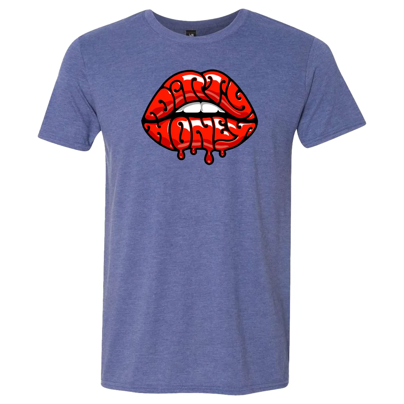 Dirty Honey Fat Lip Navy Blue Tee