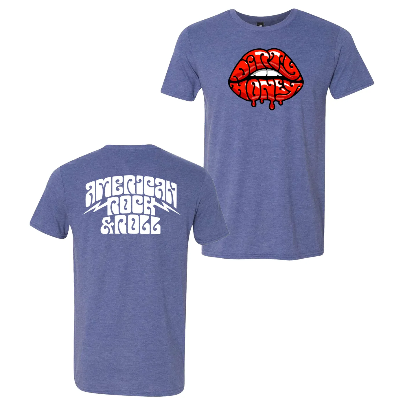 Dirty Honey Fat Lip Navy Blue Tee