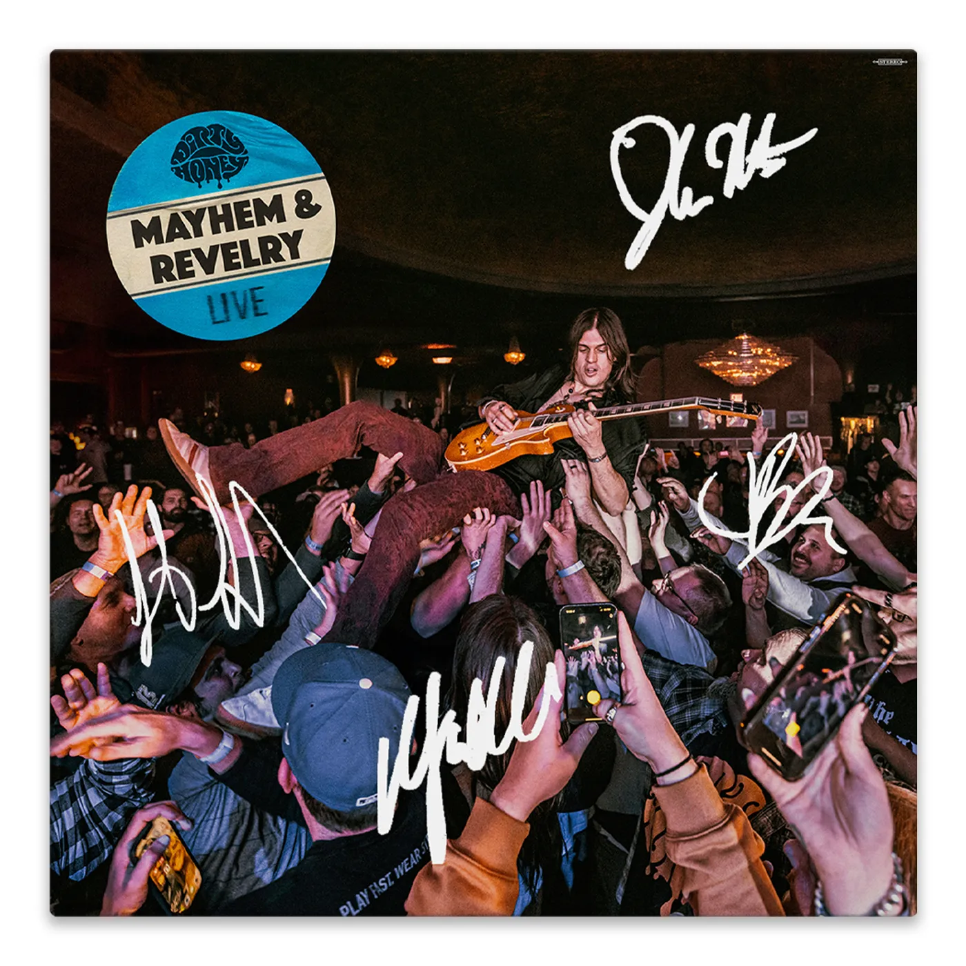 Dirty Honey SIGNED Mayhem & Revelry Live Blue Vinyl 2LP