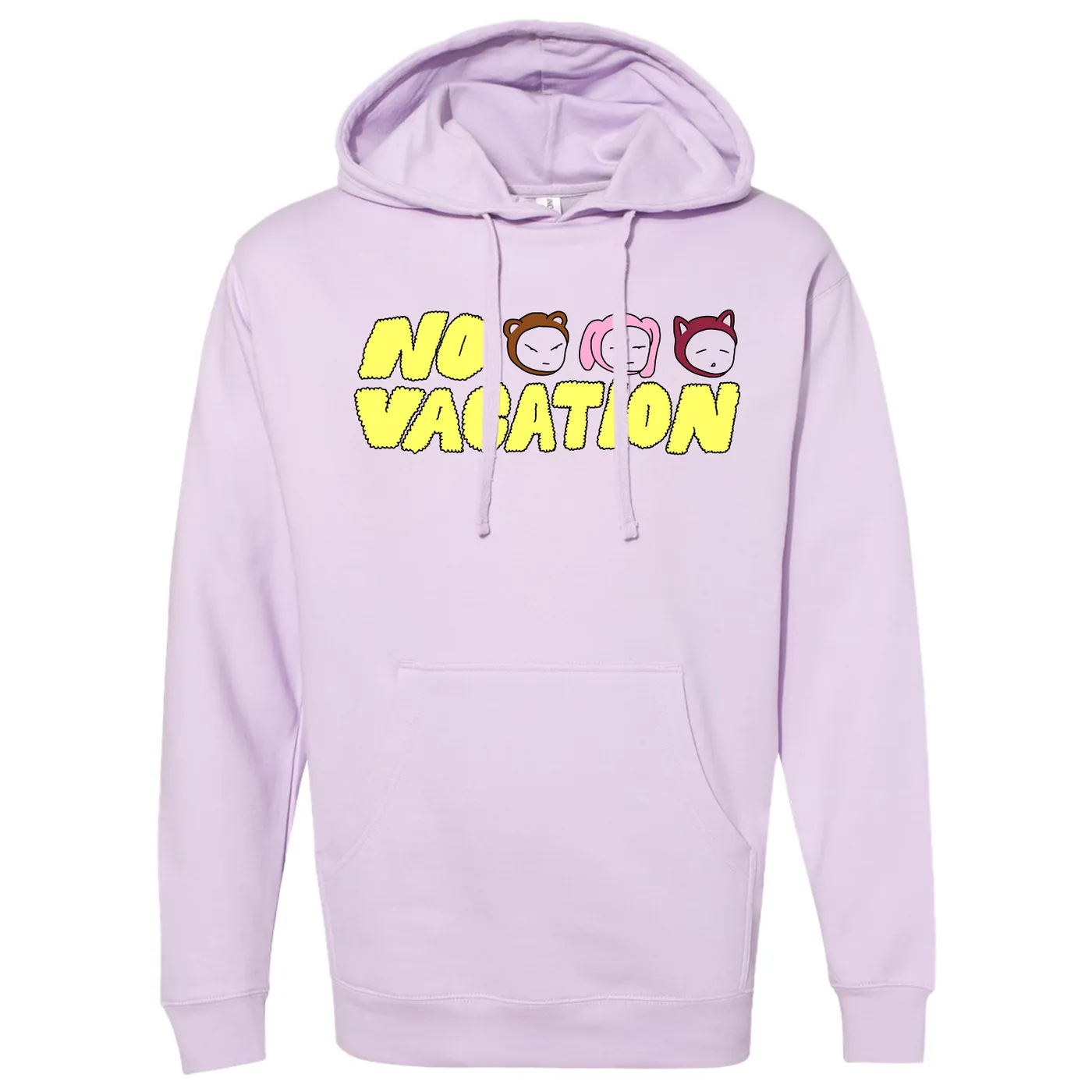No Vacation Lavender Logo Hoodie
