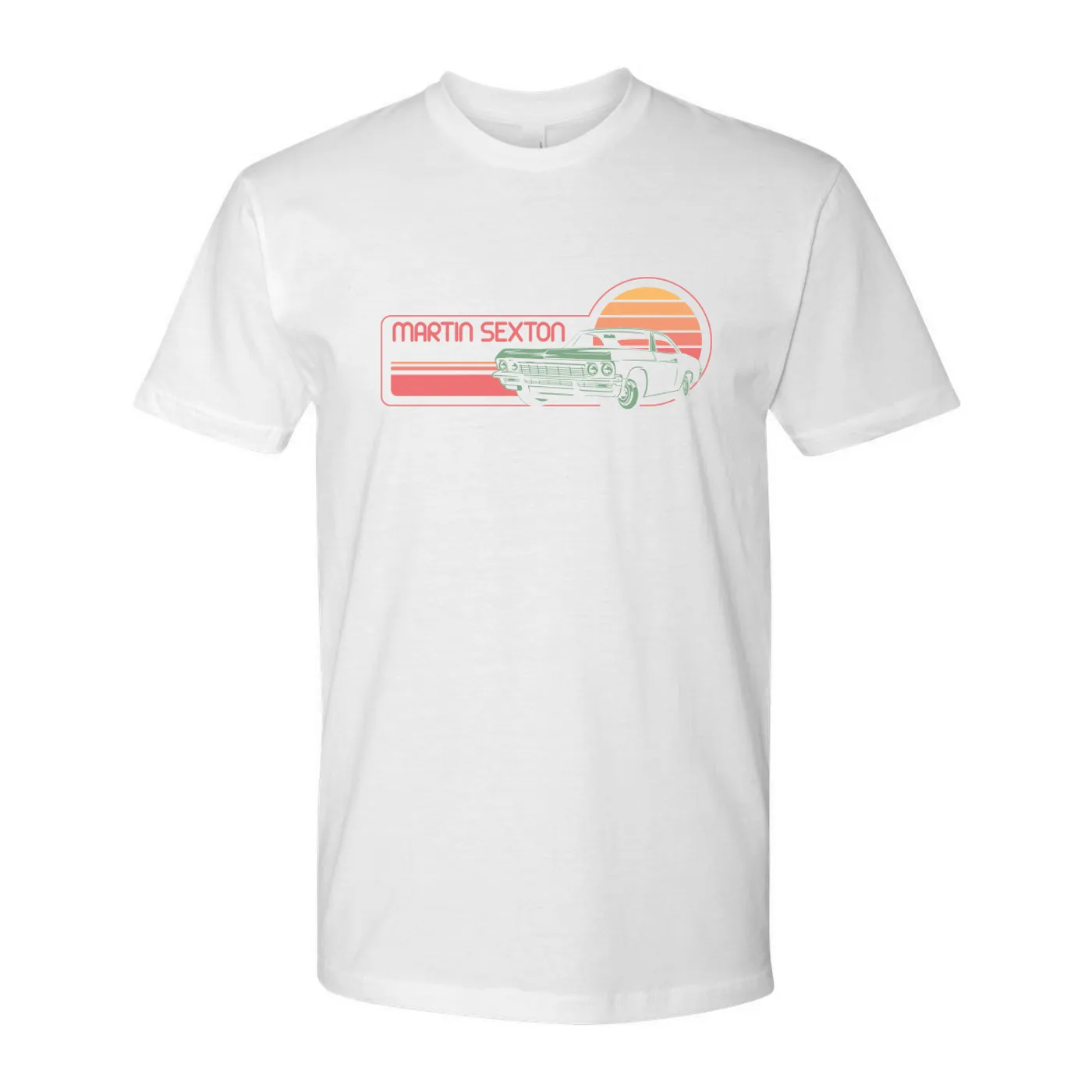 Martin Sexton Sexton Car Unisex Tee - White