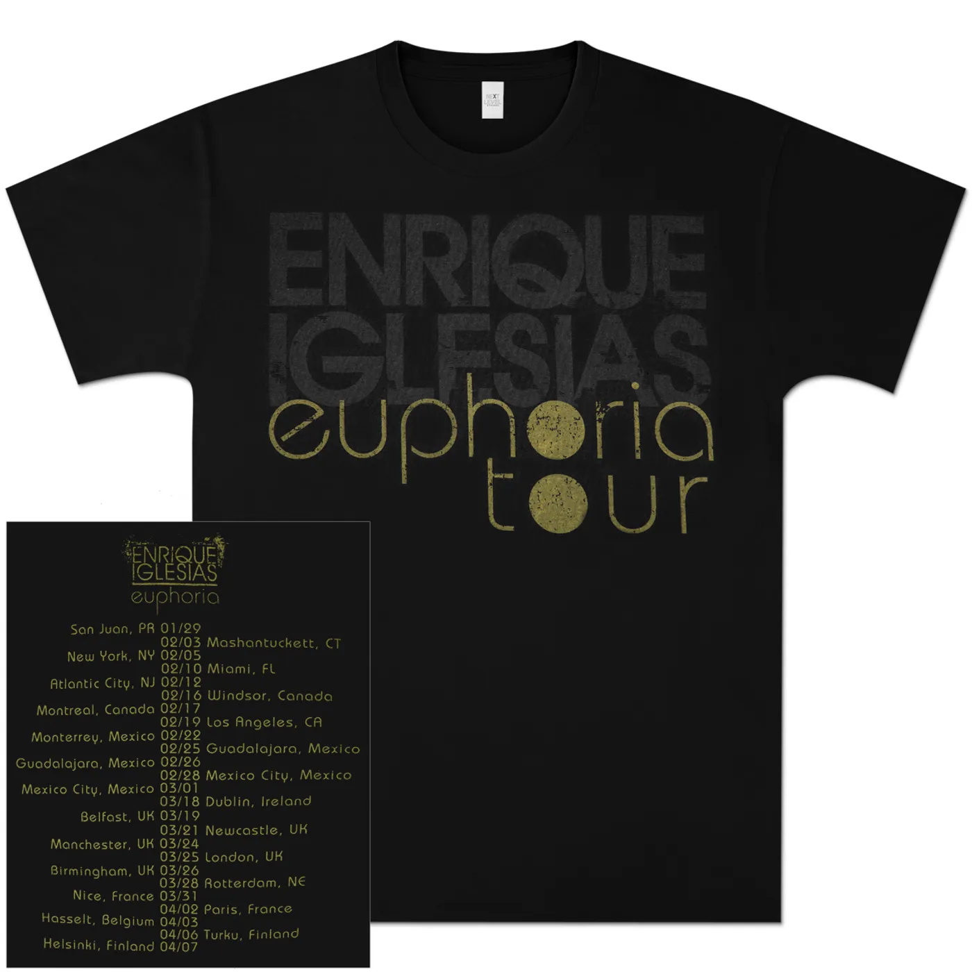 Enrique Iglesias 2011 Euphoria Tour T-Shirt