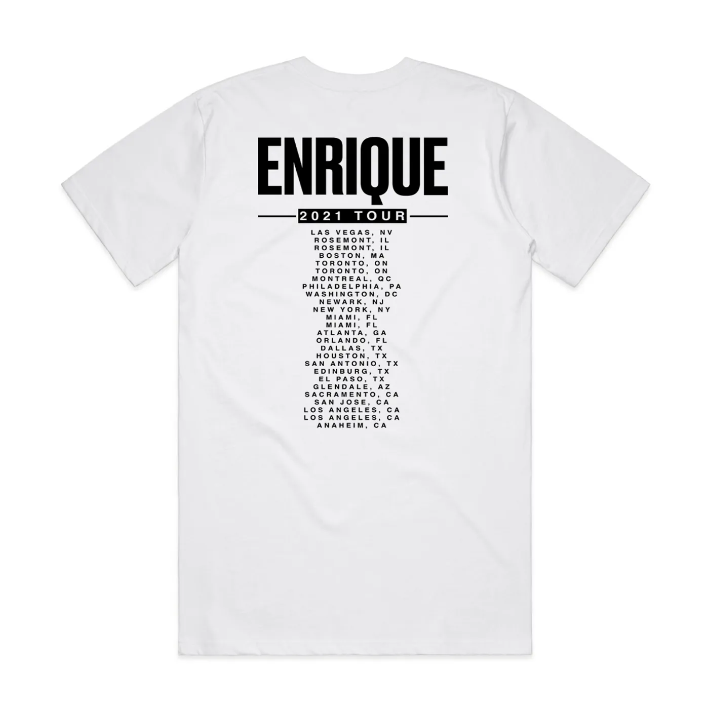 Enrique Iglesias LIVE IN CONCERT 2021 TOUR TEE
