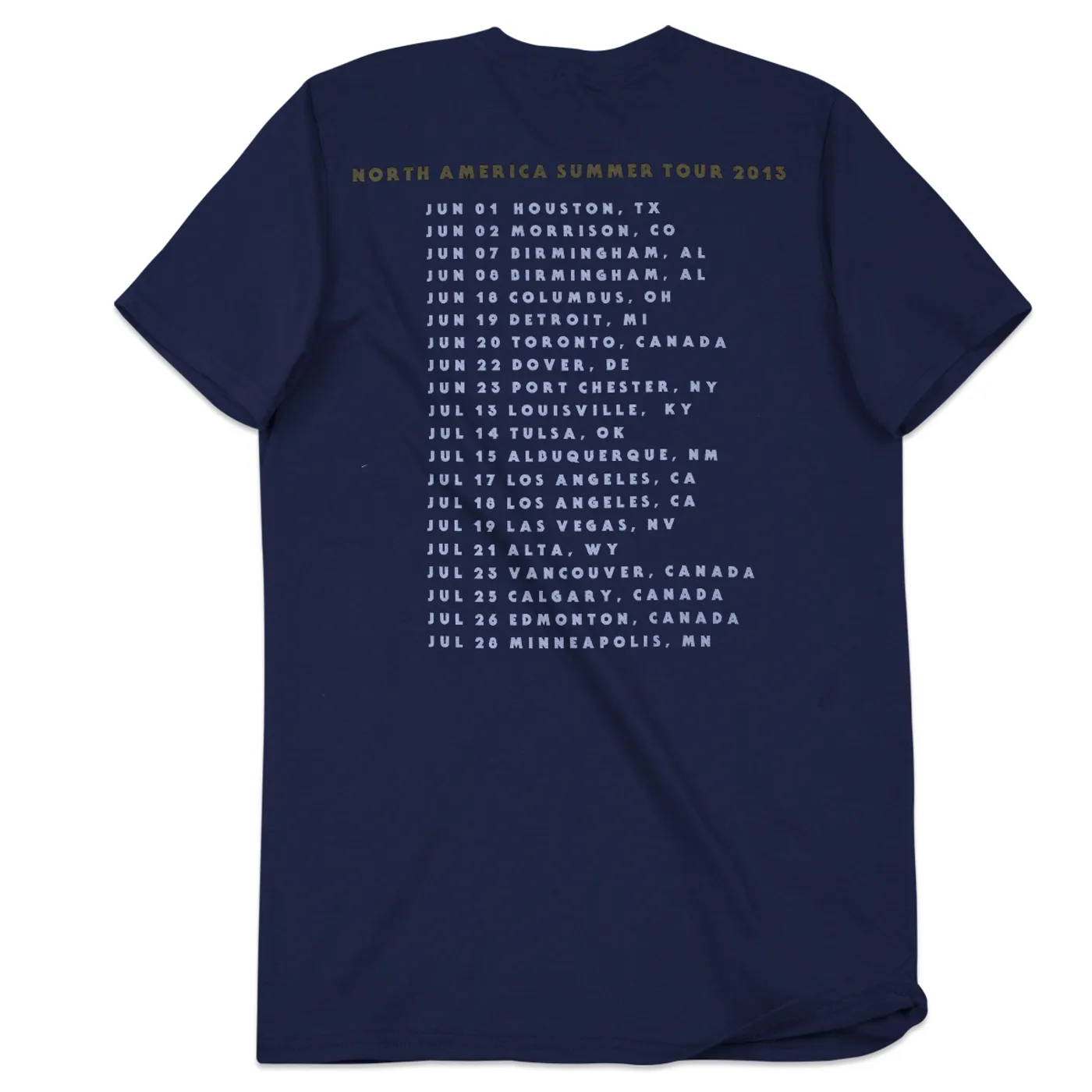 Alabama Shakes North American Summer Tour 2013 Motorcyle T-Shirt with Gray Smoke