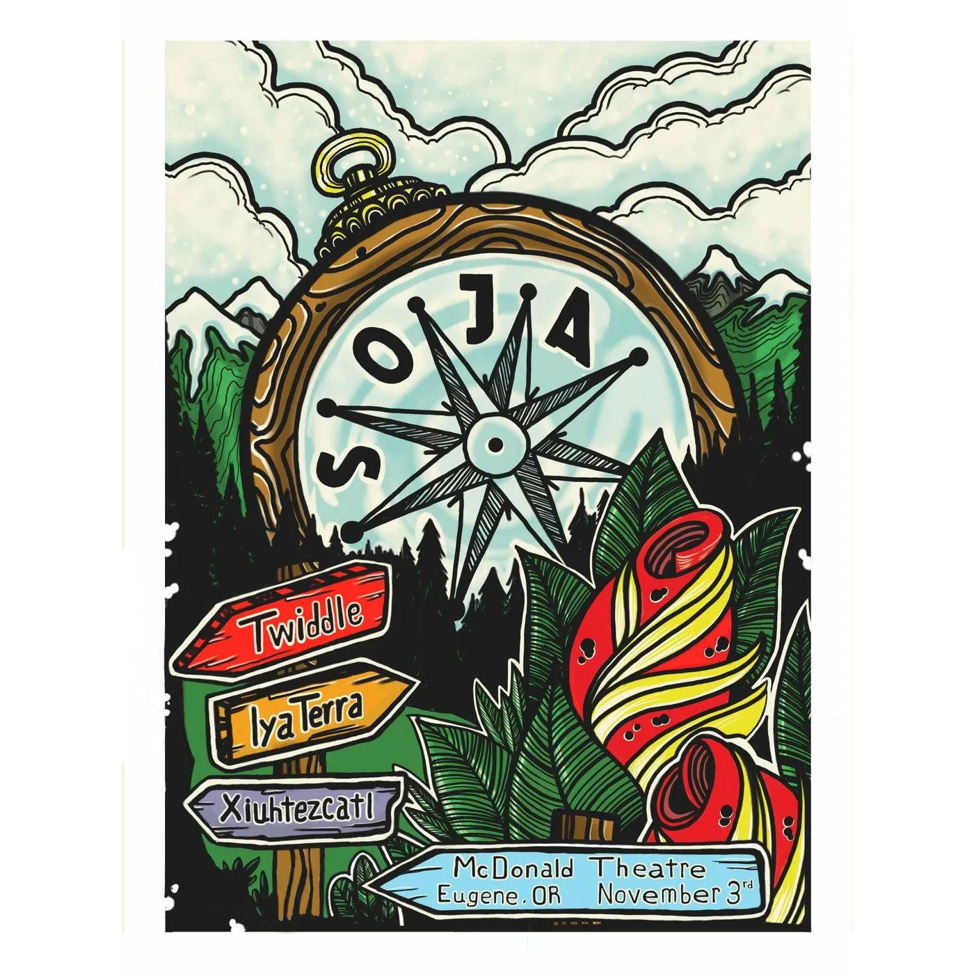 SOJA 11/3/18 McDonald Theatre / Eugene, OR  Poster