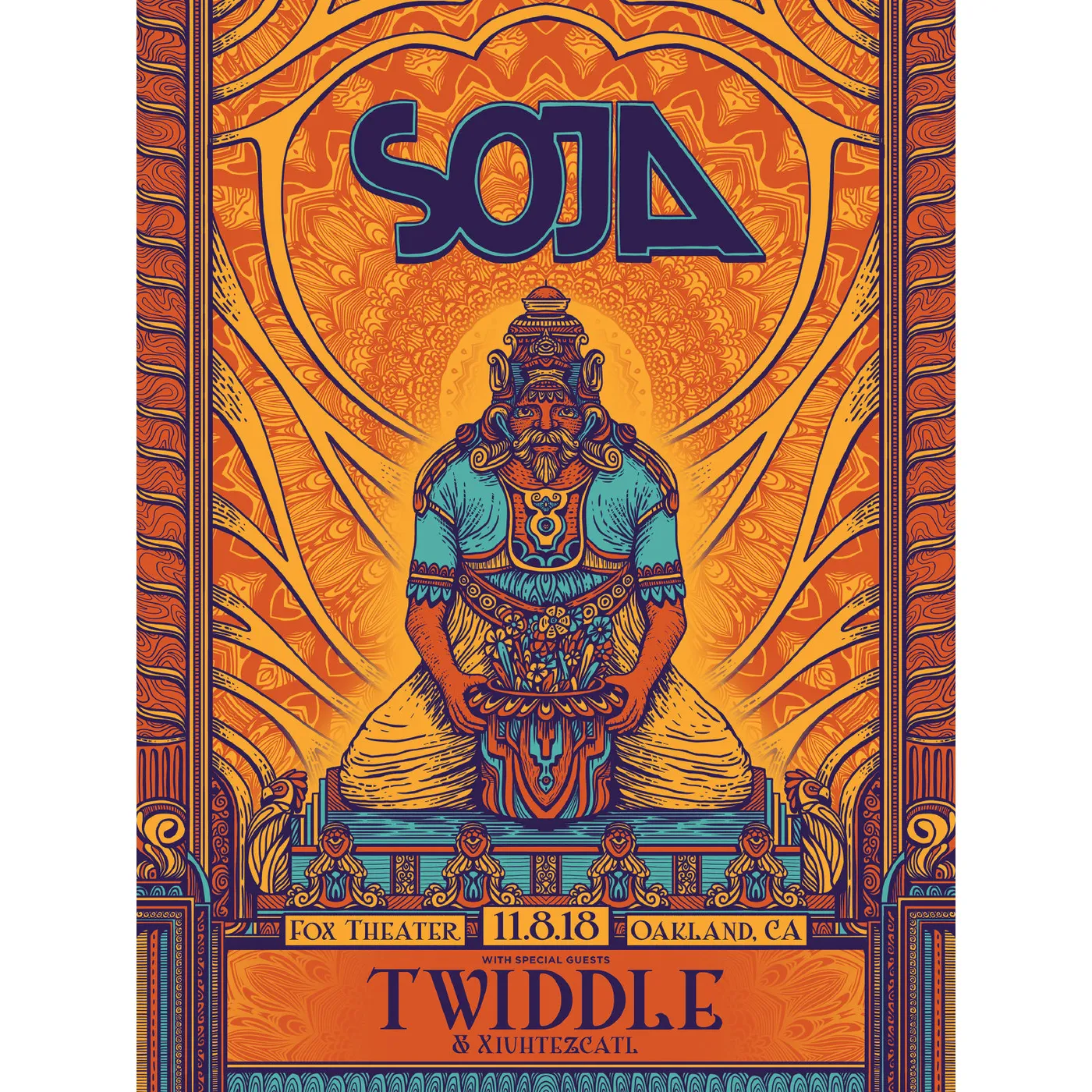 SOJA 11/8/18 Fox Theater / Oakland, CA  Poster