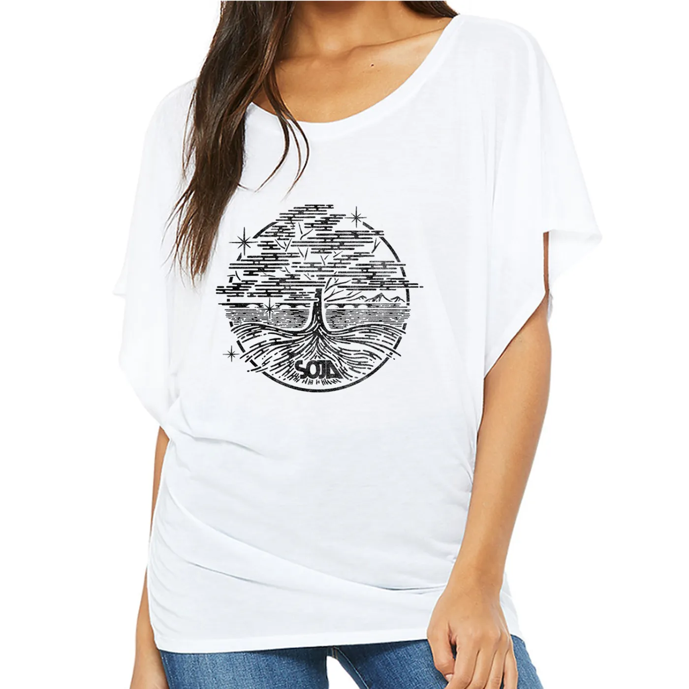 SOJA VA Tree - Flowy White Female Top