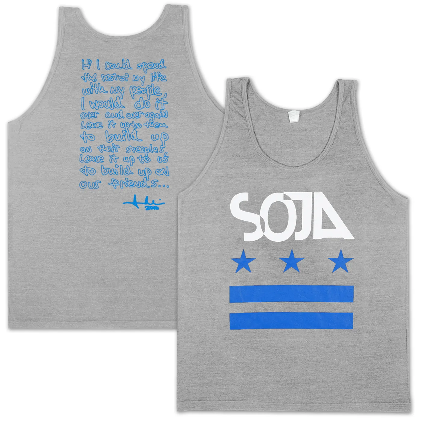 SOJA - Stars & stripes Tri-Grey Tank