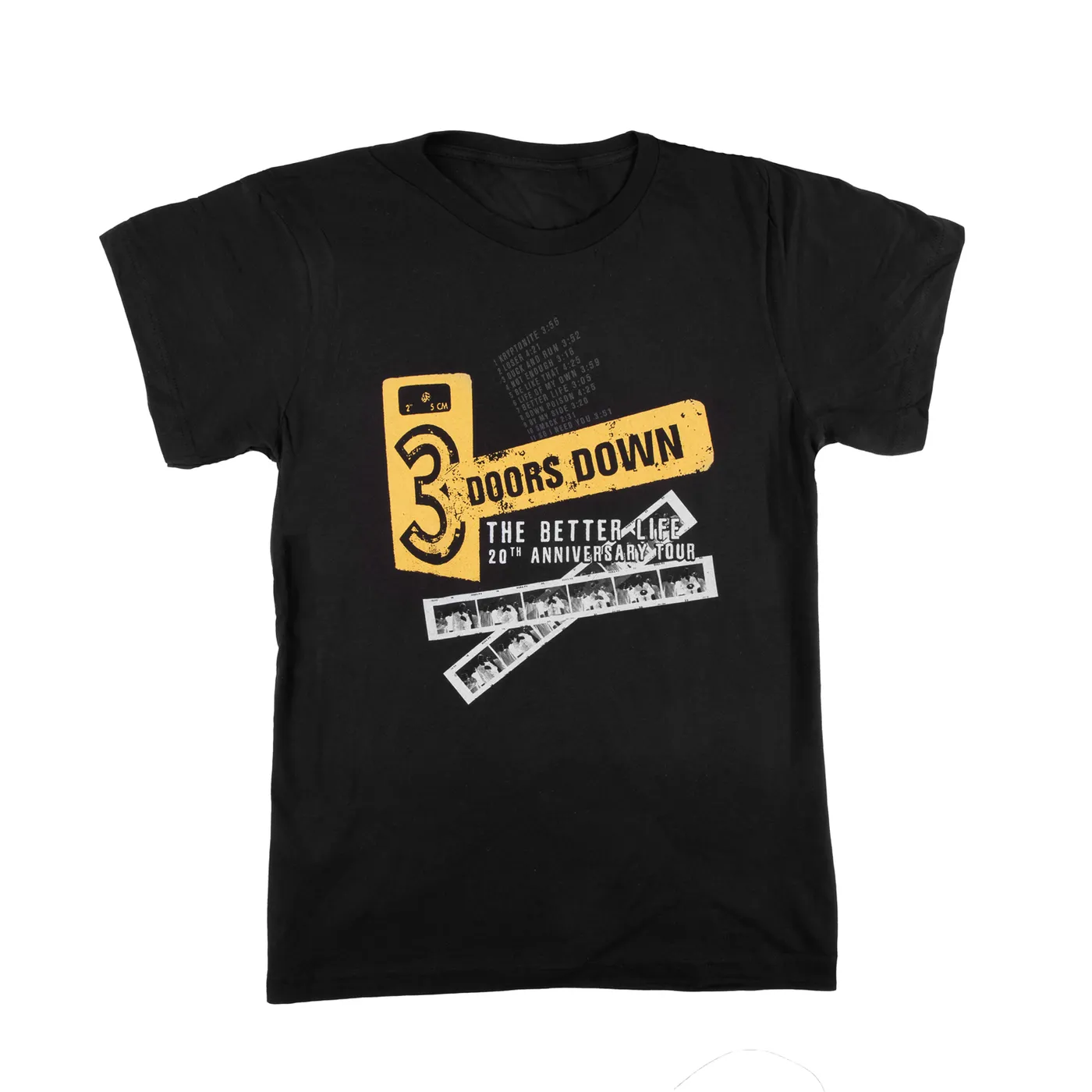 3 Doors Down 20th Anniversary Tour Tee With Tour Dates