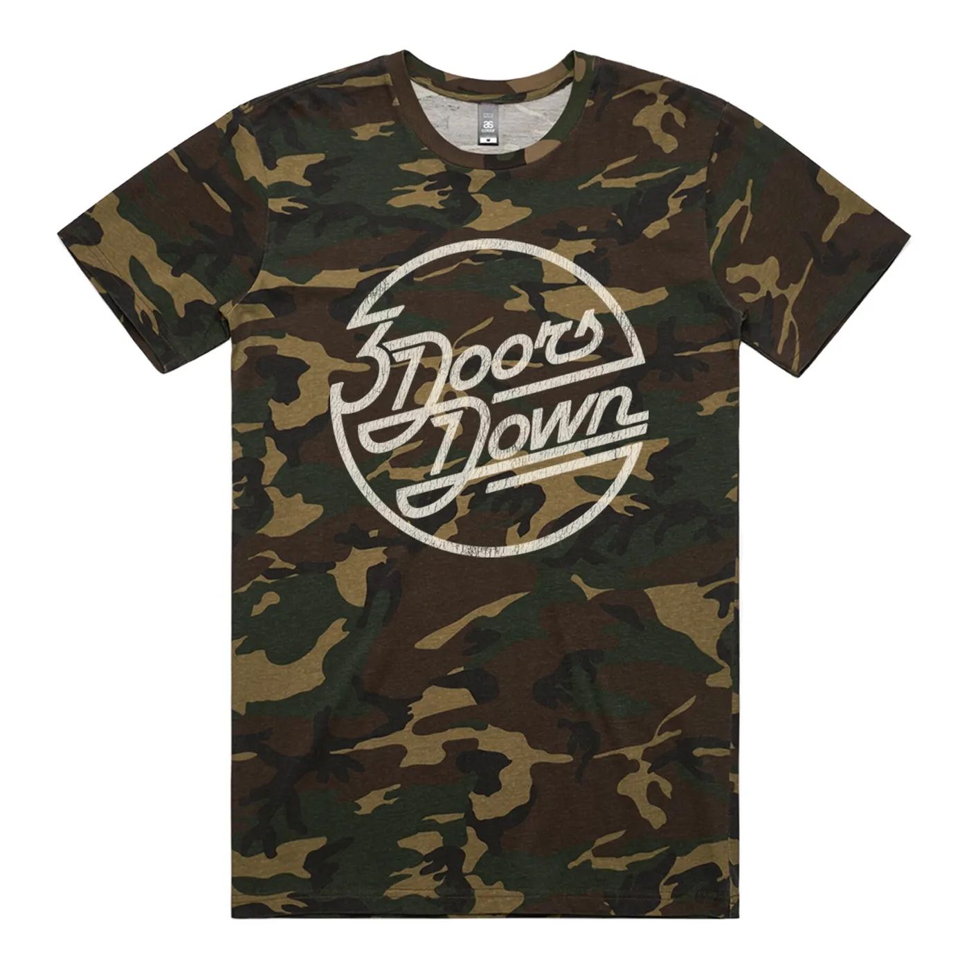 3 Doors Down 3DD Circle Logo Camo Tee