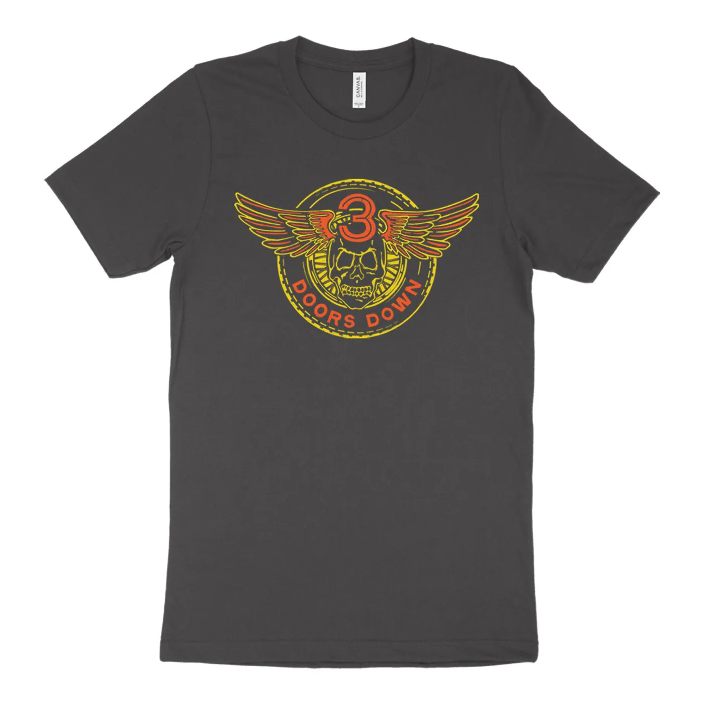 3 Doors Down Yellow Skull Tee