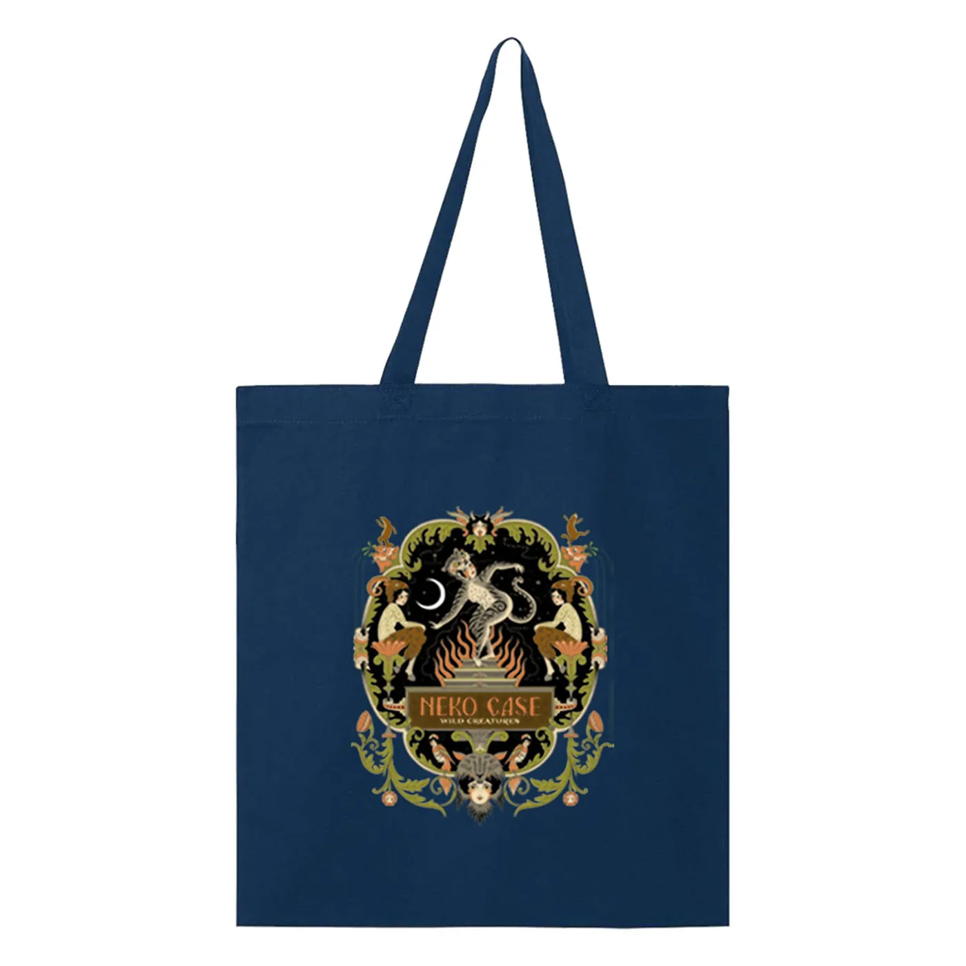Neko Case Wild Creatures Navy Tote Bag