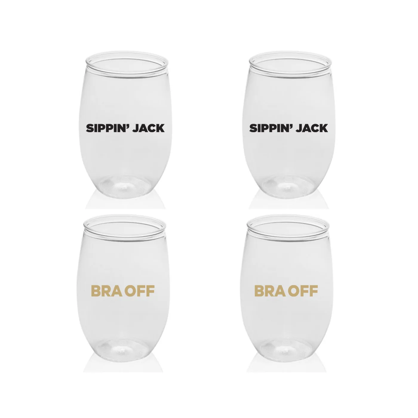 RaeLynn Bra Off / Sippin' Jack Time Wine Cup Set