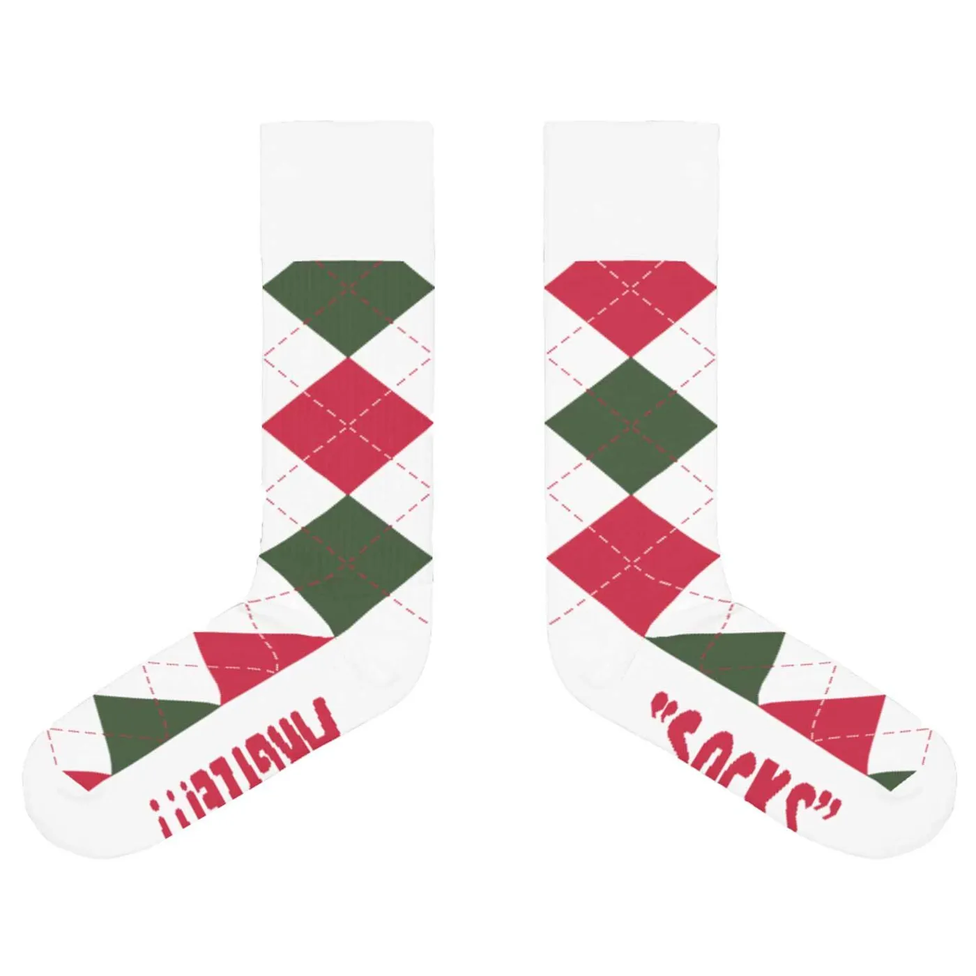 JD McPherson Argyle Socks White