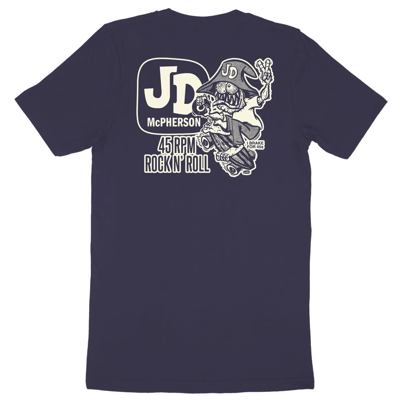 JD McPherson 45RPM Tee - Navy