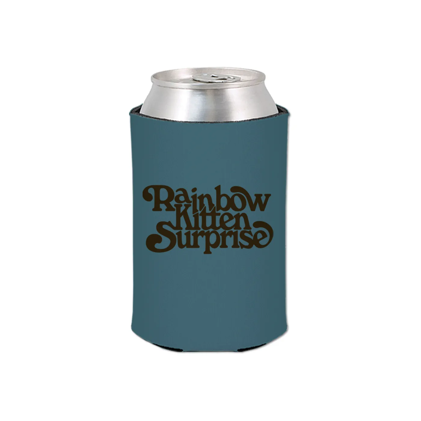 Rainbow Kitten Surprise RKS Swirl Logo Can Cooler