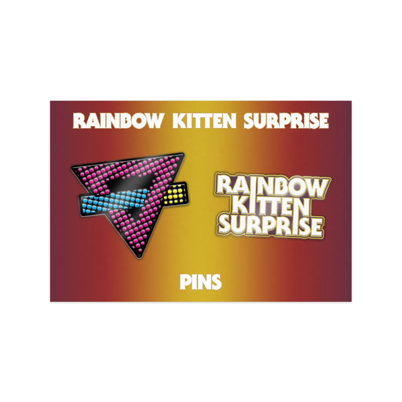 Rainbow Kitten Surprise Retro Record Store Day Pin Set