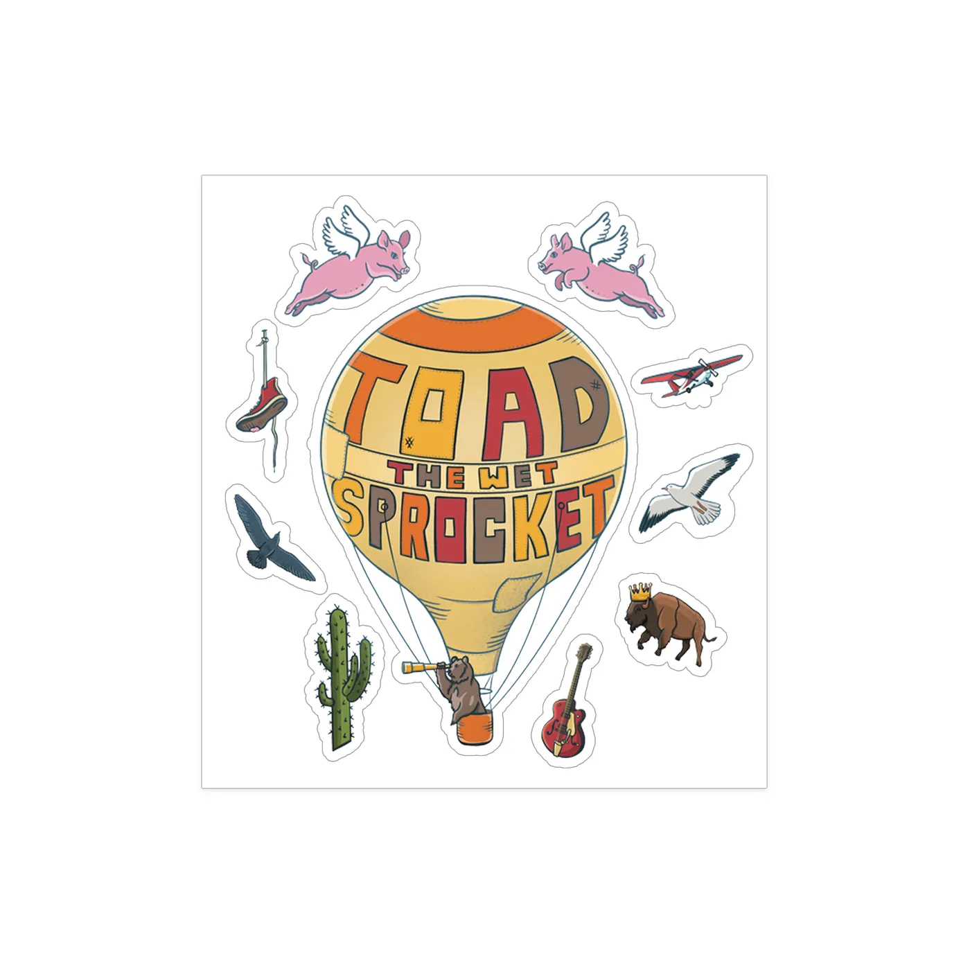 Toad The Wet Sprocket When Pigs Fly Sticker Sheet