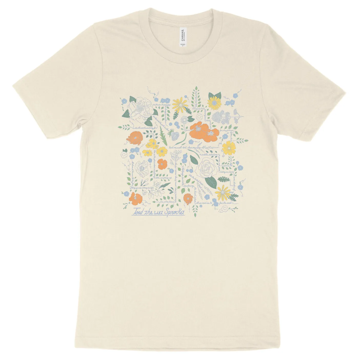 Toad The Wet Sprocket Lyric Flower Map (Light T) - Vintage Vibes