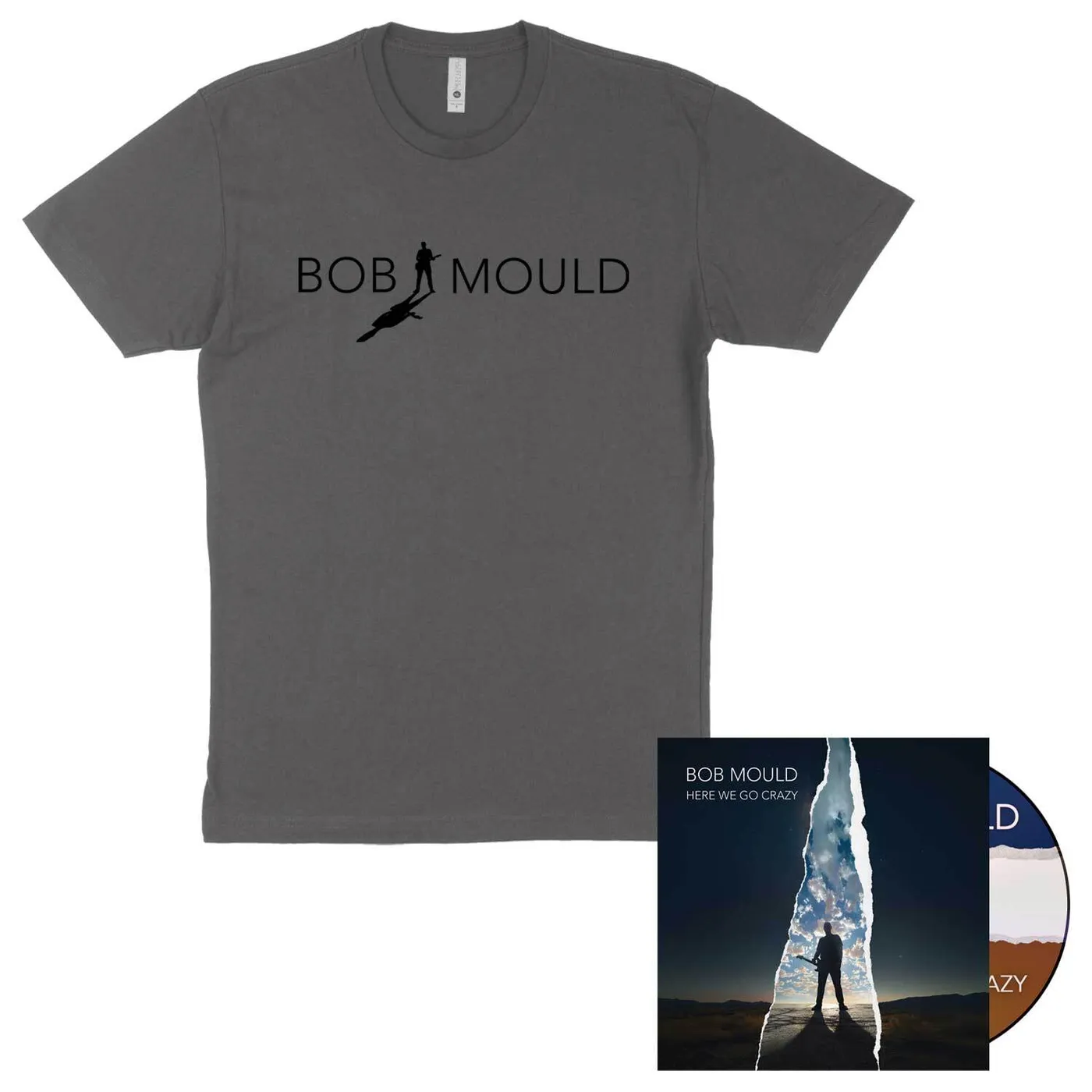 Bob Mould Here We Go Crazy CD + Shirt Bundle