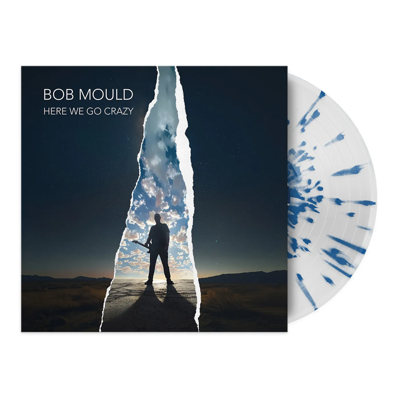 Bob Mould Here We Go Crazy -  Vinyl Clear with Blue Splatter