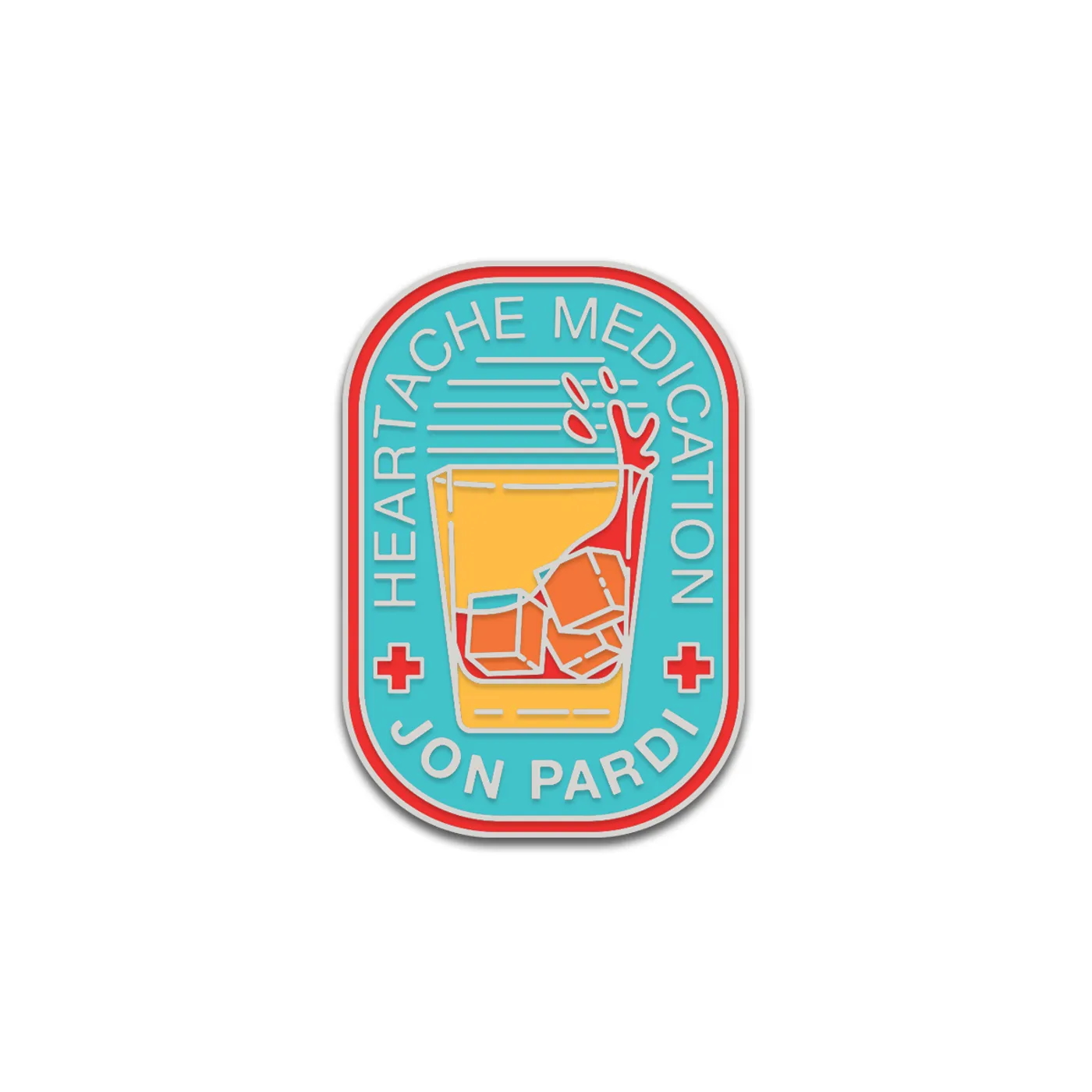 Jon Pardi Heartache Medication Enamel Pin