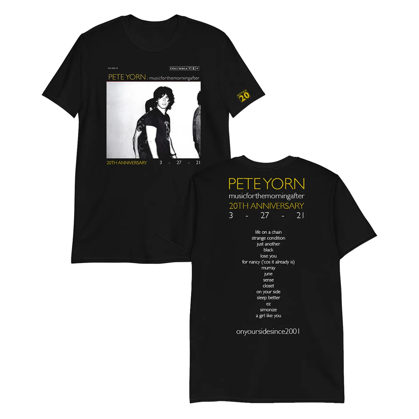 Pete Yorn MFTMA 20th Anniversary T-Shirt (Limited Edition)