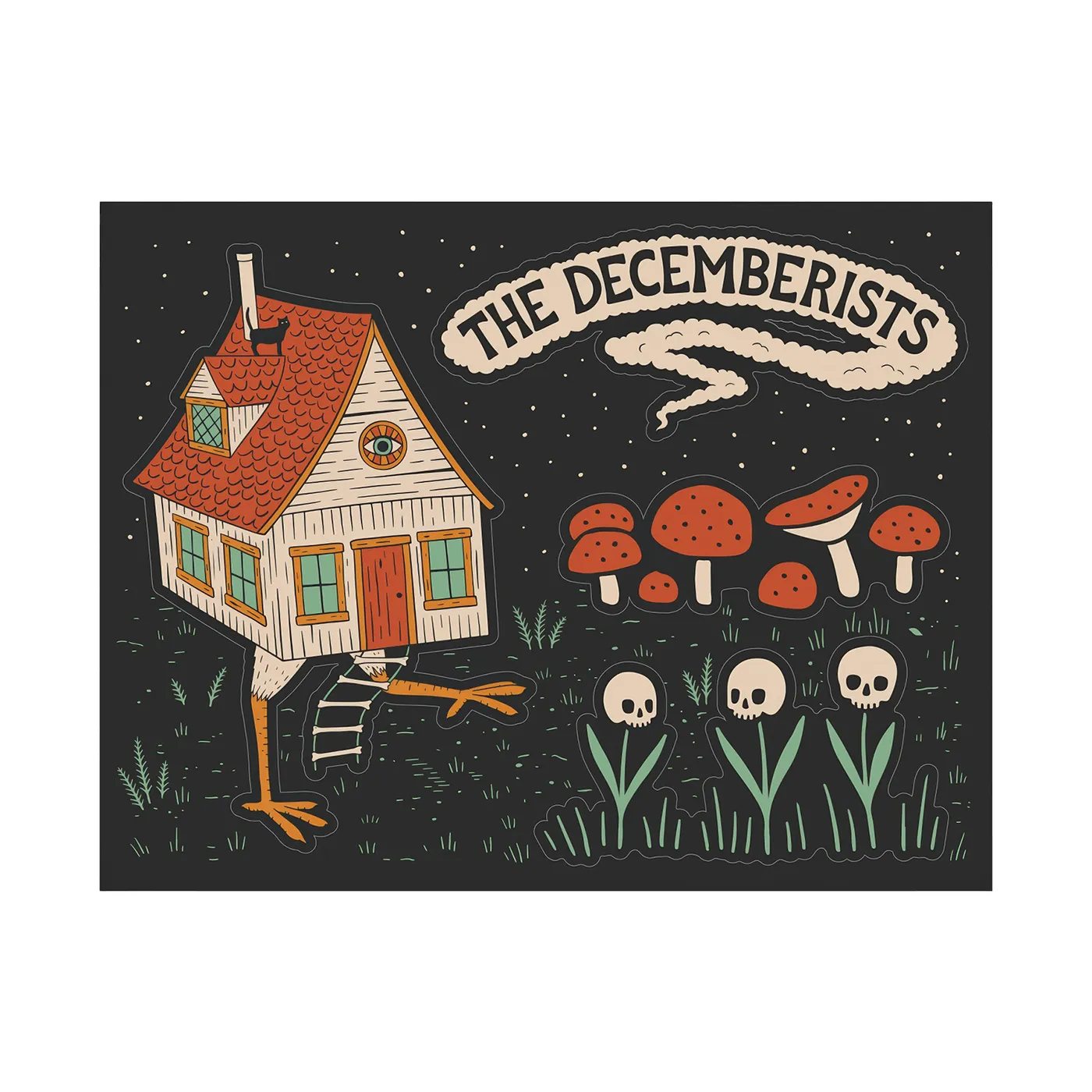 The Decemberists House Sticker Set