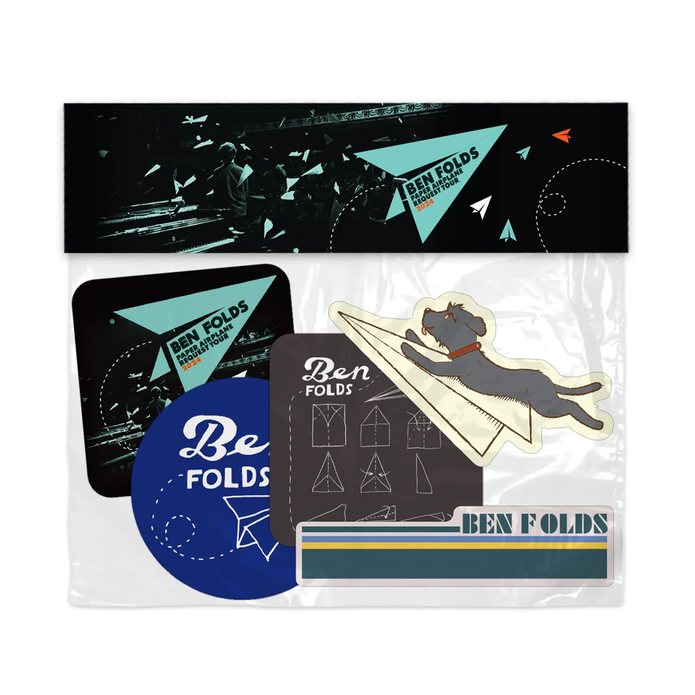 Ben Folds Paper Airplane Sticker Pack