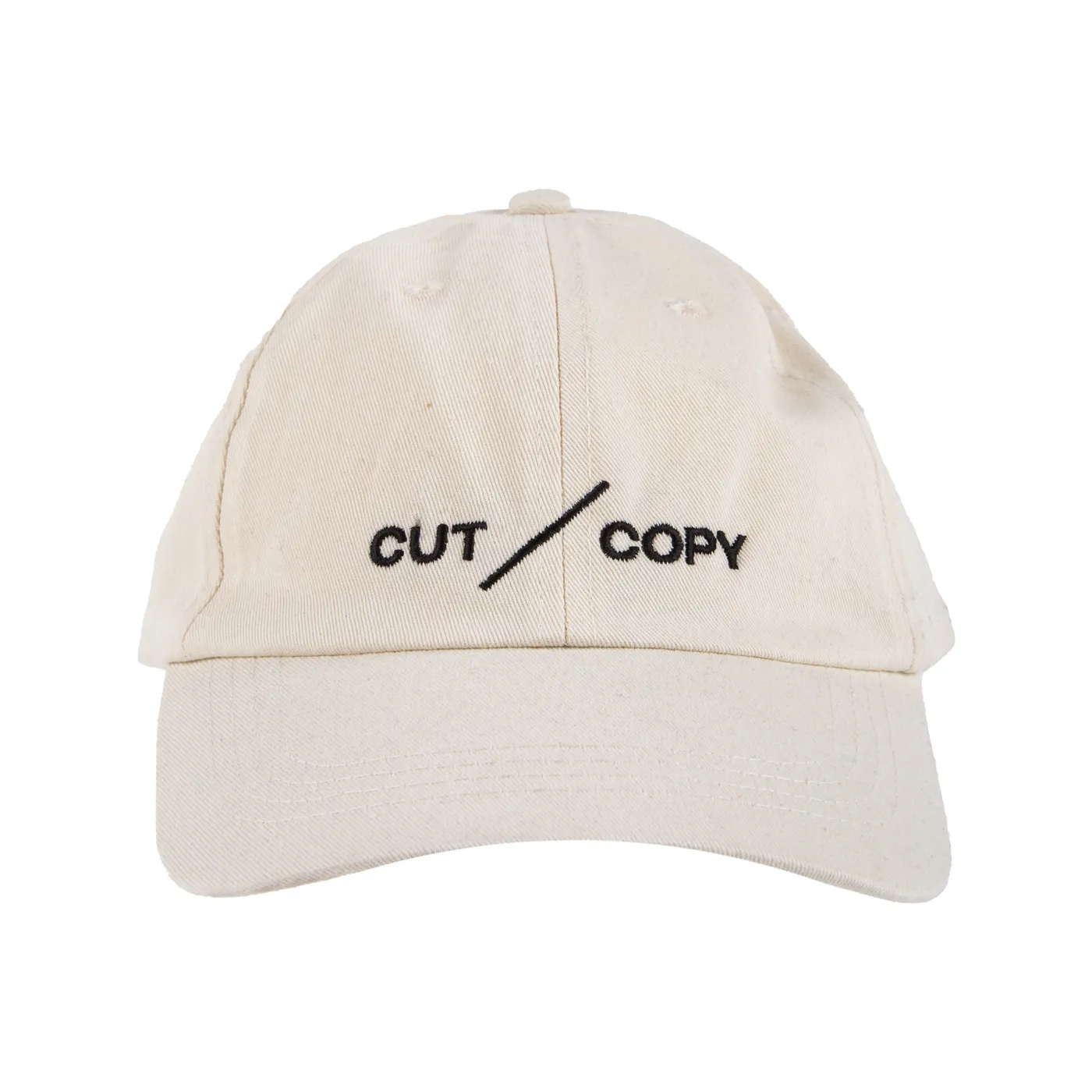 Cut Copy Dad Hat  Natural Off-White  Logo Minimal Adjustable Cap