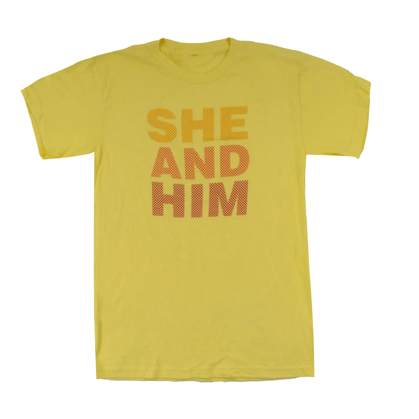 She & Him Yellow Logo Tee Men's