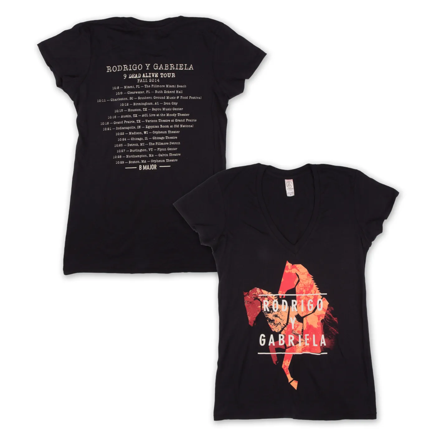 Rodrigo y Gabriela Women's Fall 2014 Tour T-Shirt