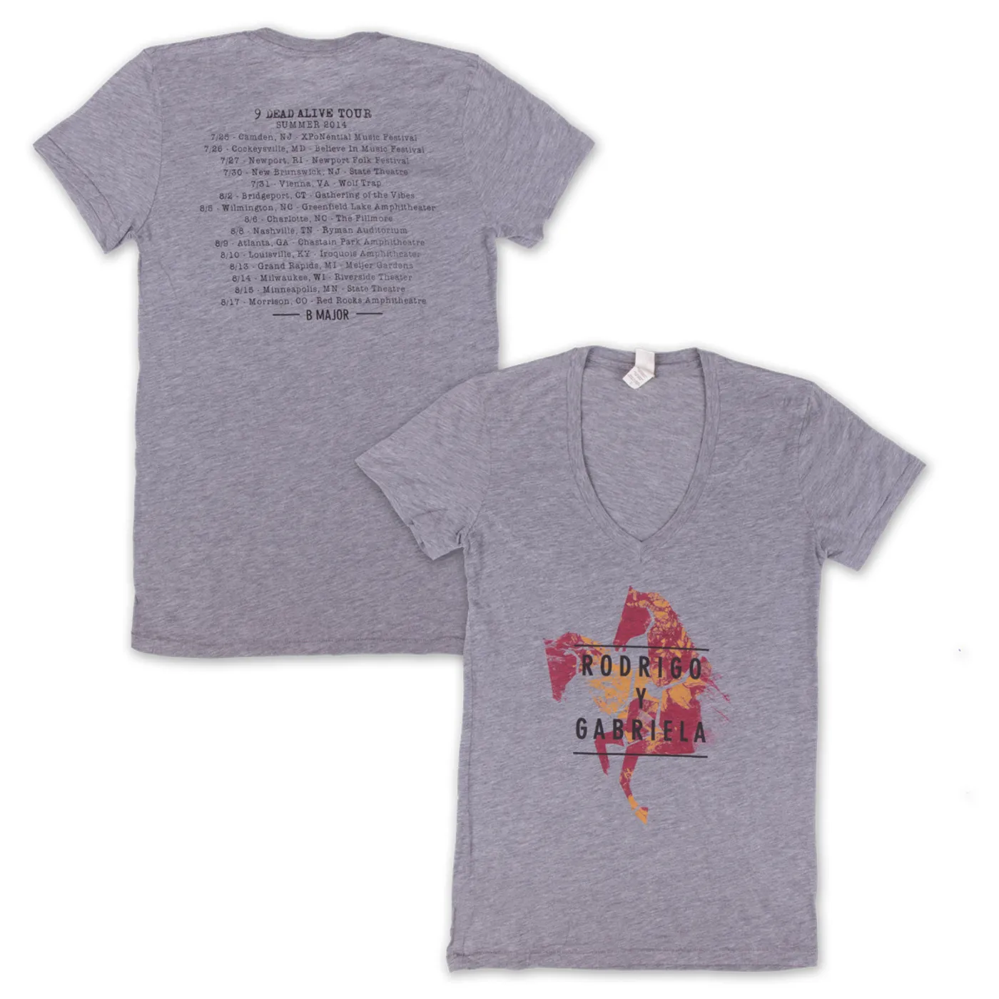 Rodrigo y Gabriela Women's Summer 2014 Tour T-Shirt