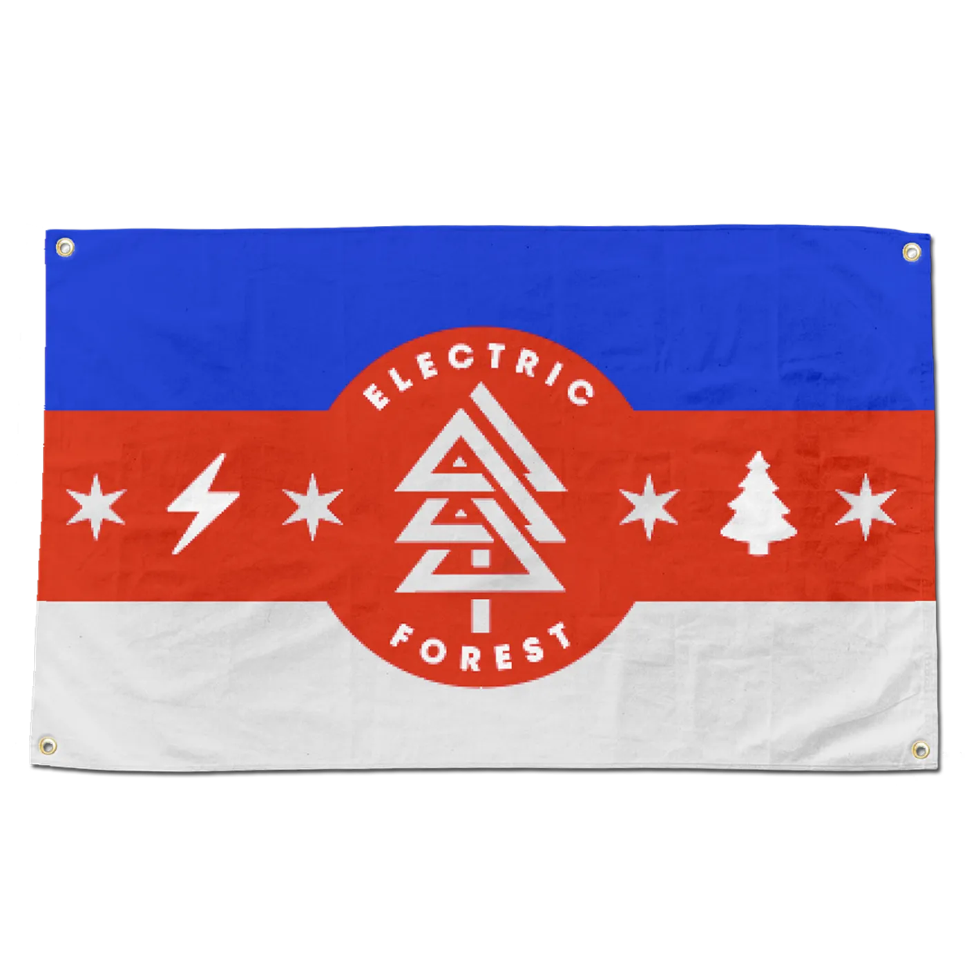 Electric Forest Festival Camp Flag - Red/White/Blue