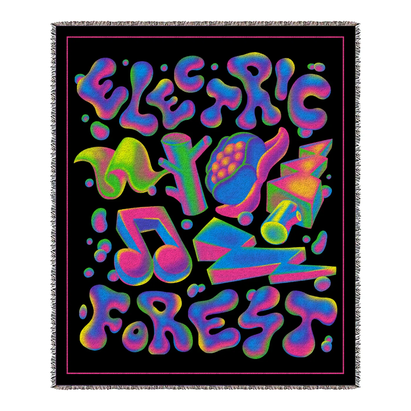 Electric Forest Festival Neon Nights Blanket
