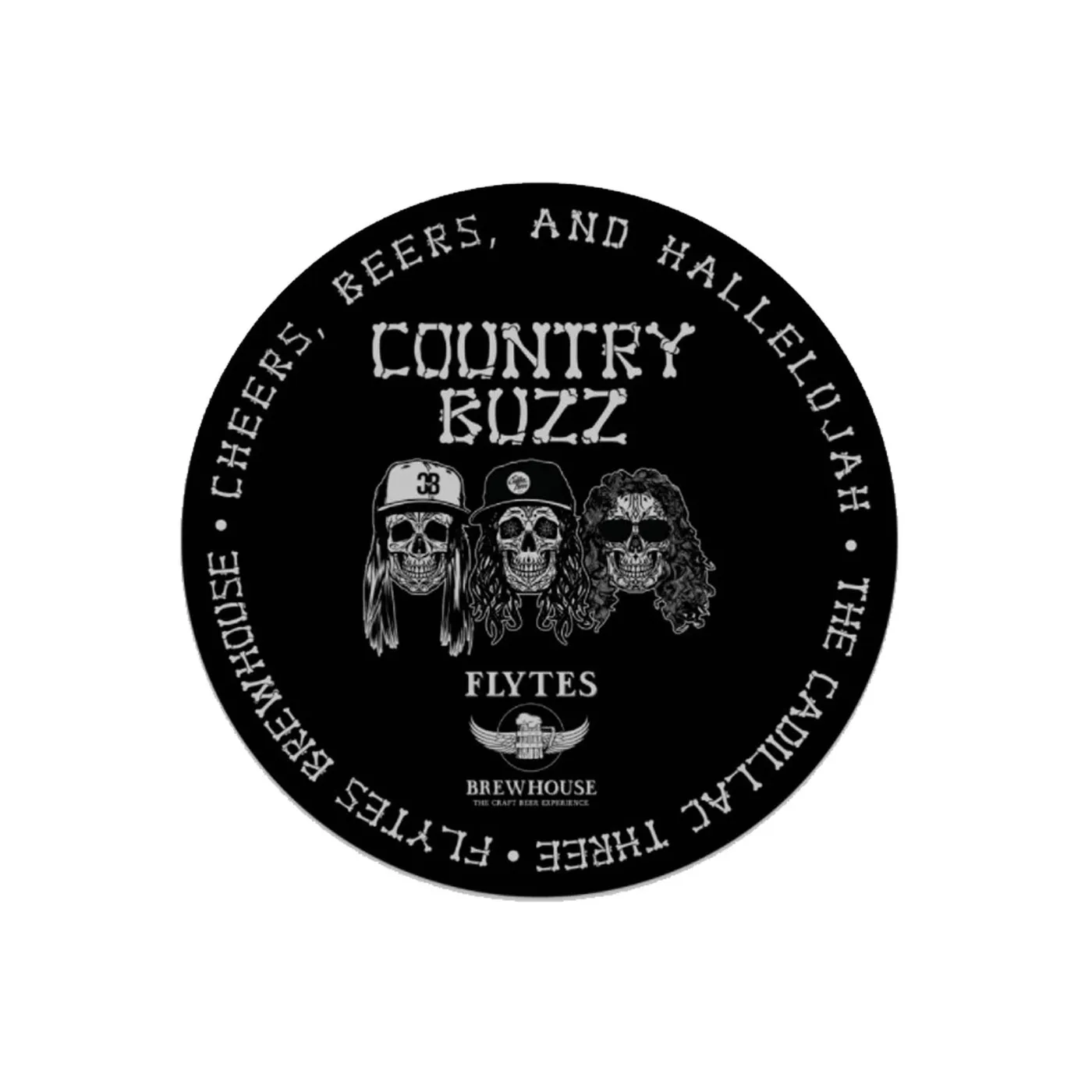 THE CADILLAC THREE COUNTRY BUZZ FLYTES BREWHOUSE STICKERS
