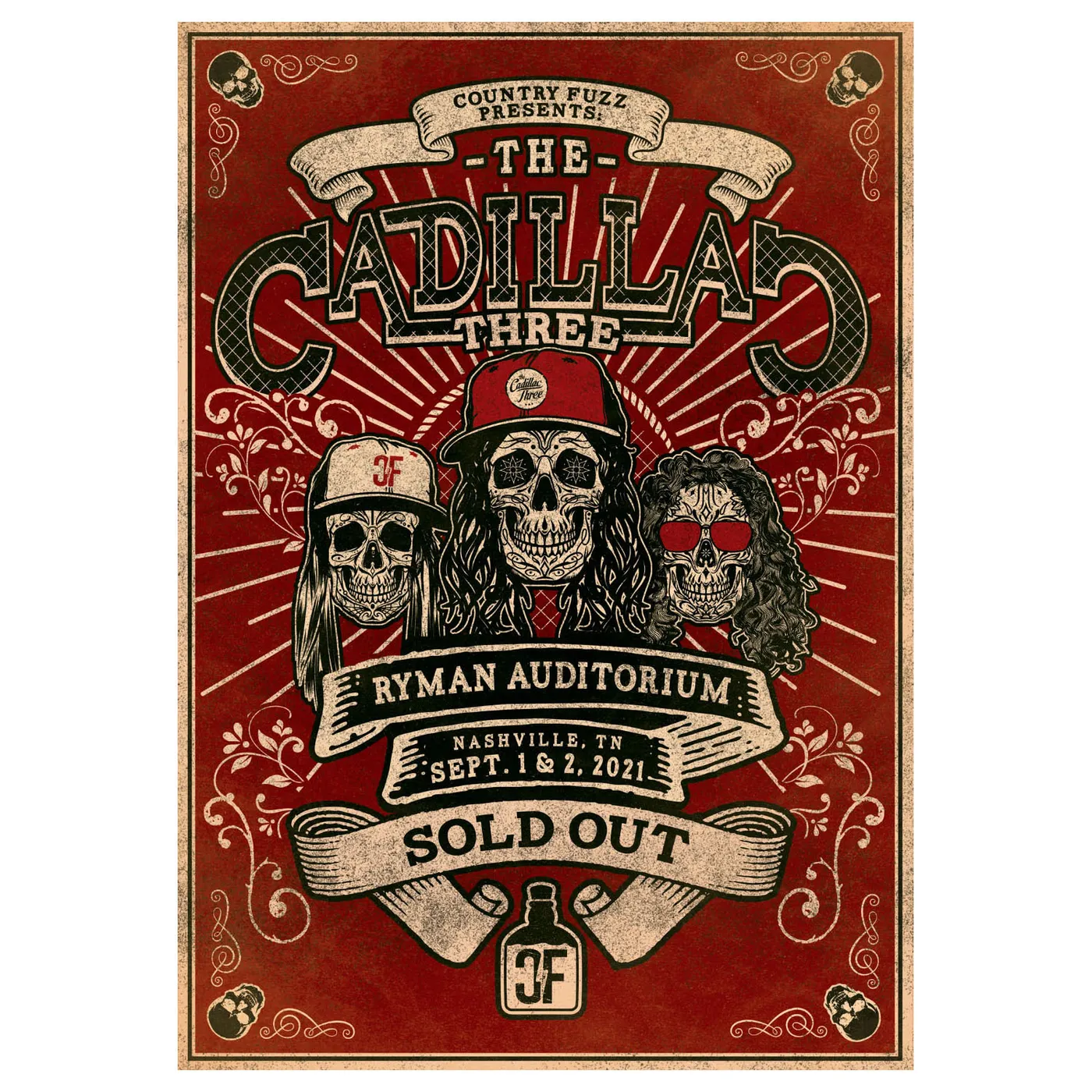 THE CADILLAC THREE RYMAN AUDITORIUM POSTER
