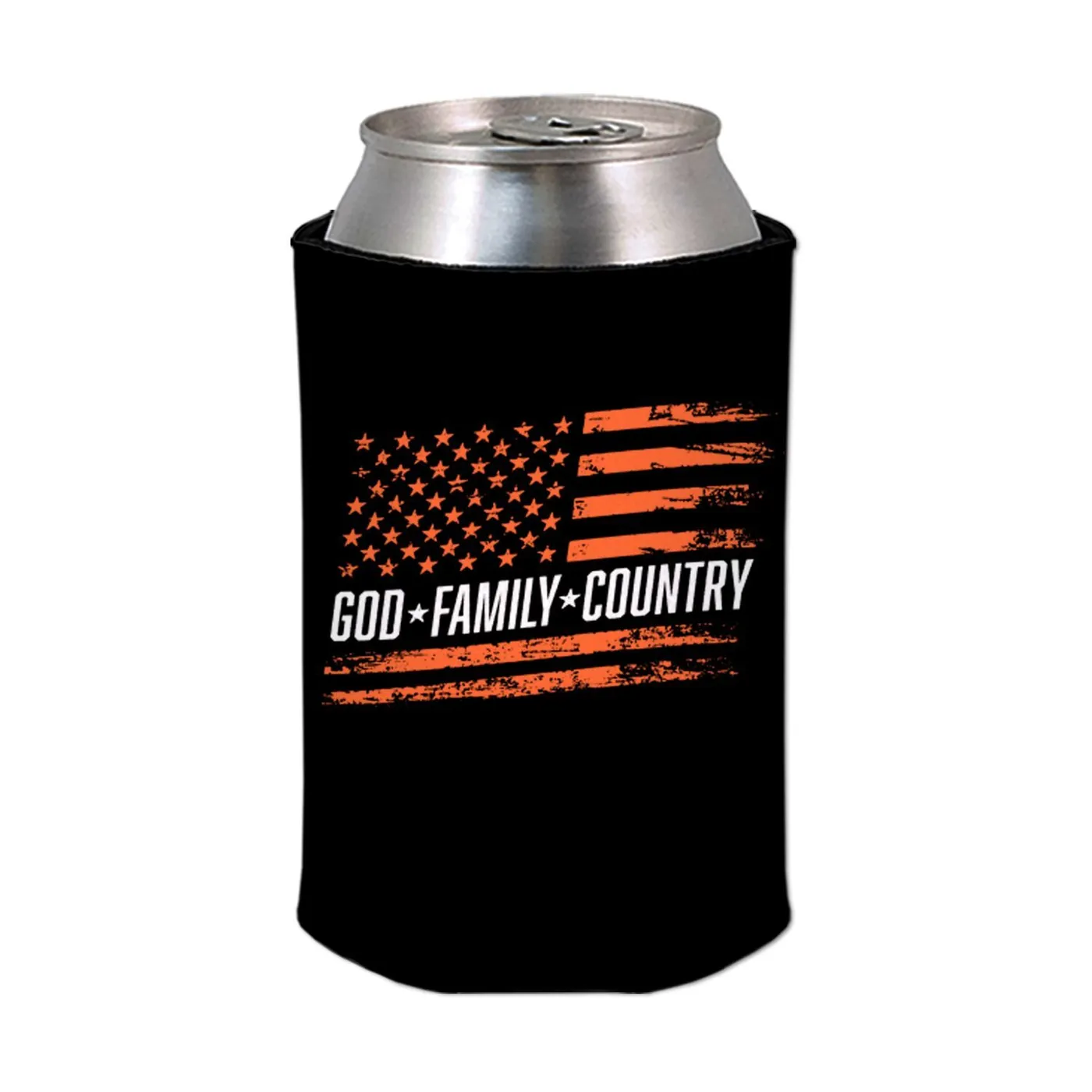 Craig Morgan God Family Country Black Can Cooler