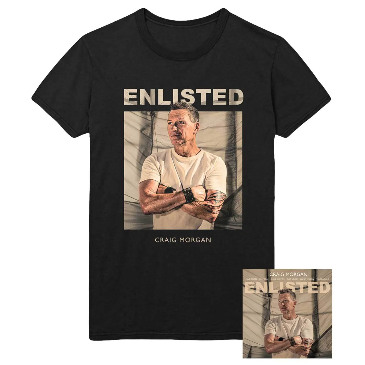 Craig Morgan Enlisted Tee CD Bundle