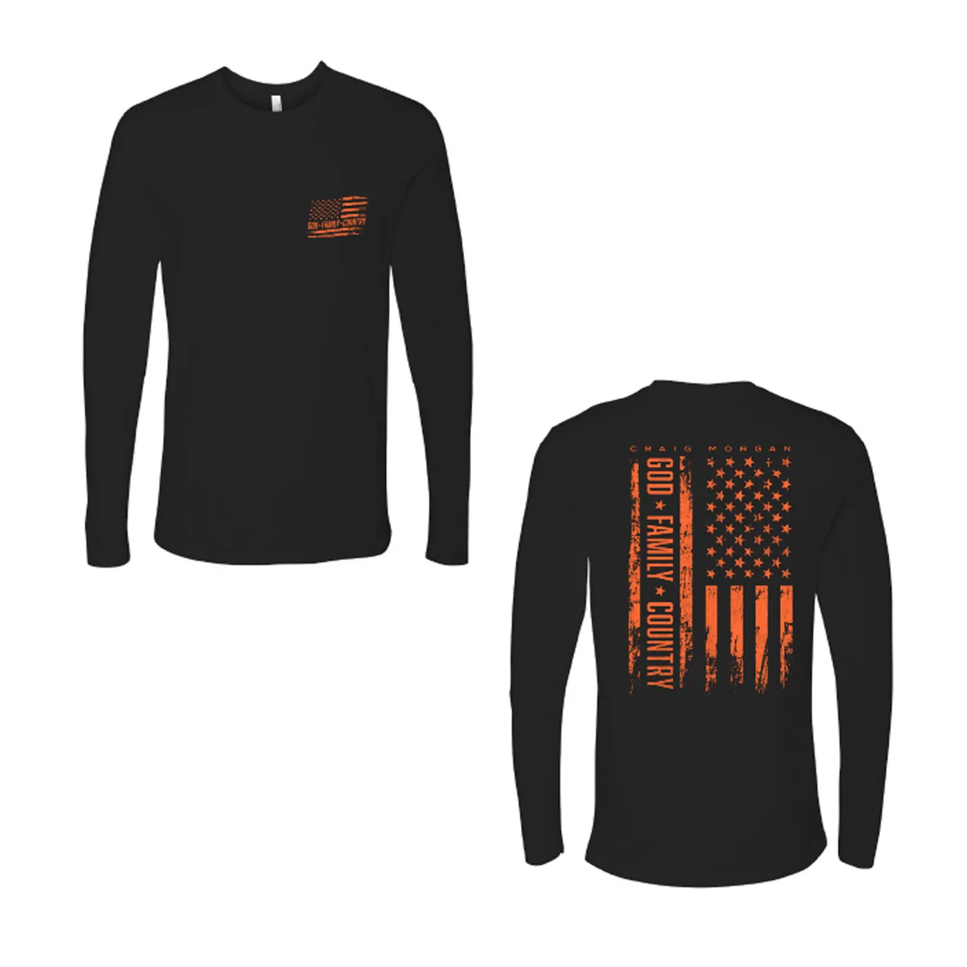 Craig Morgan God Family Country Black Long Sleeve Tee