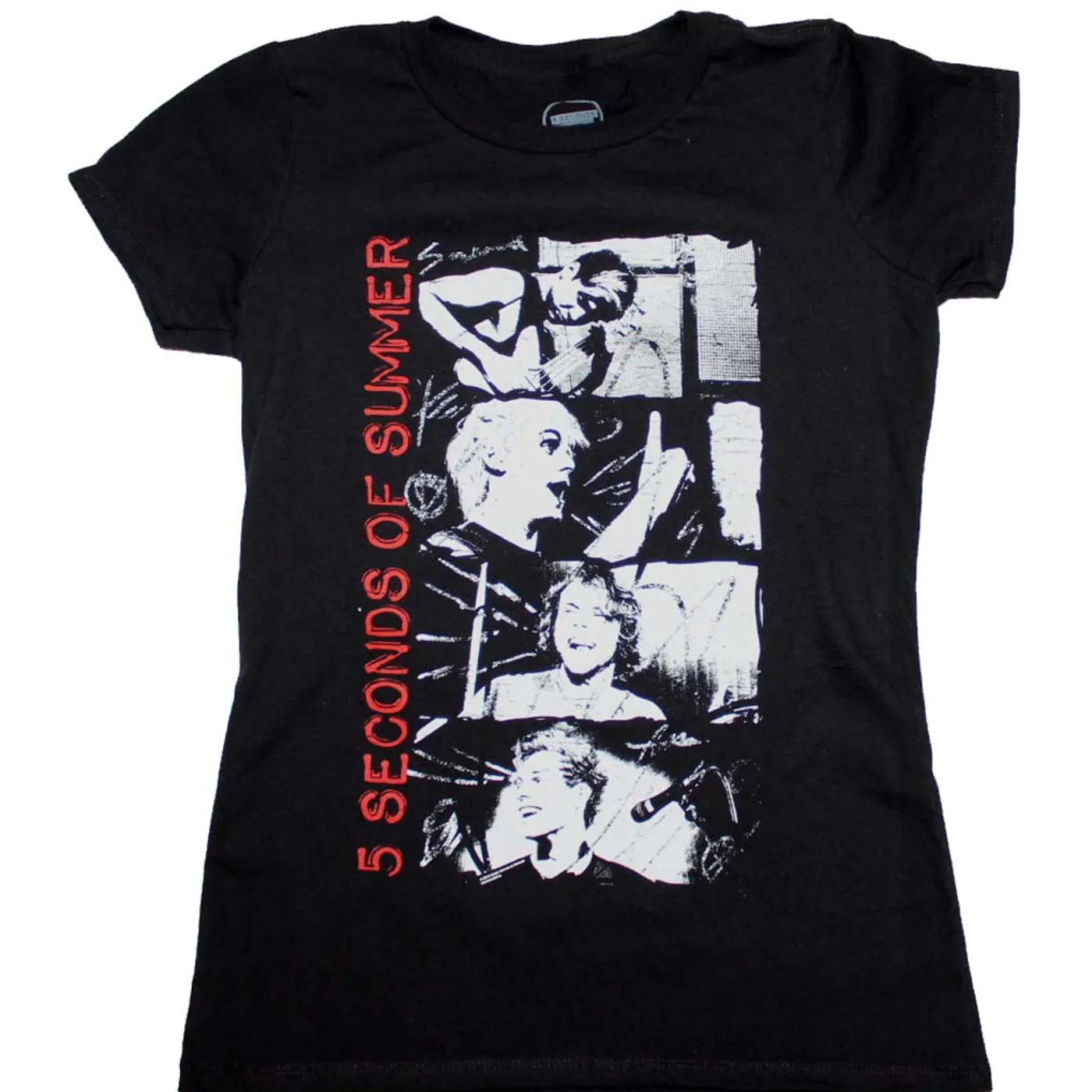5 Seconds of Summer T Shirt | 5 Seconds of Summer Stacked Photo Junior's T-Shirt
