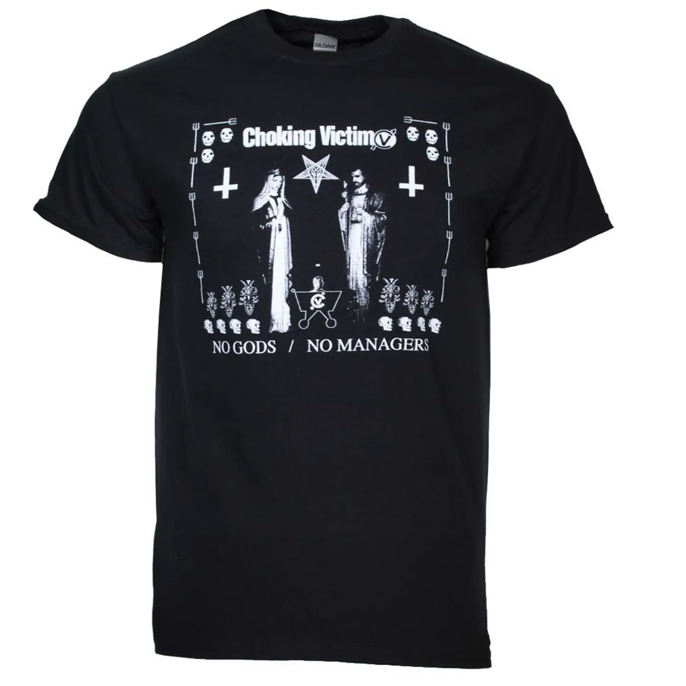 Choking Victim T Shirt | Choking Victim No Gods No Masters T-Shirt