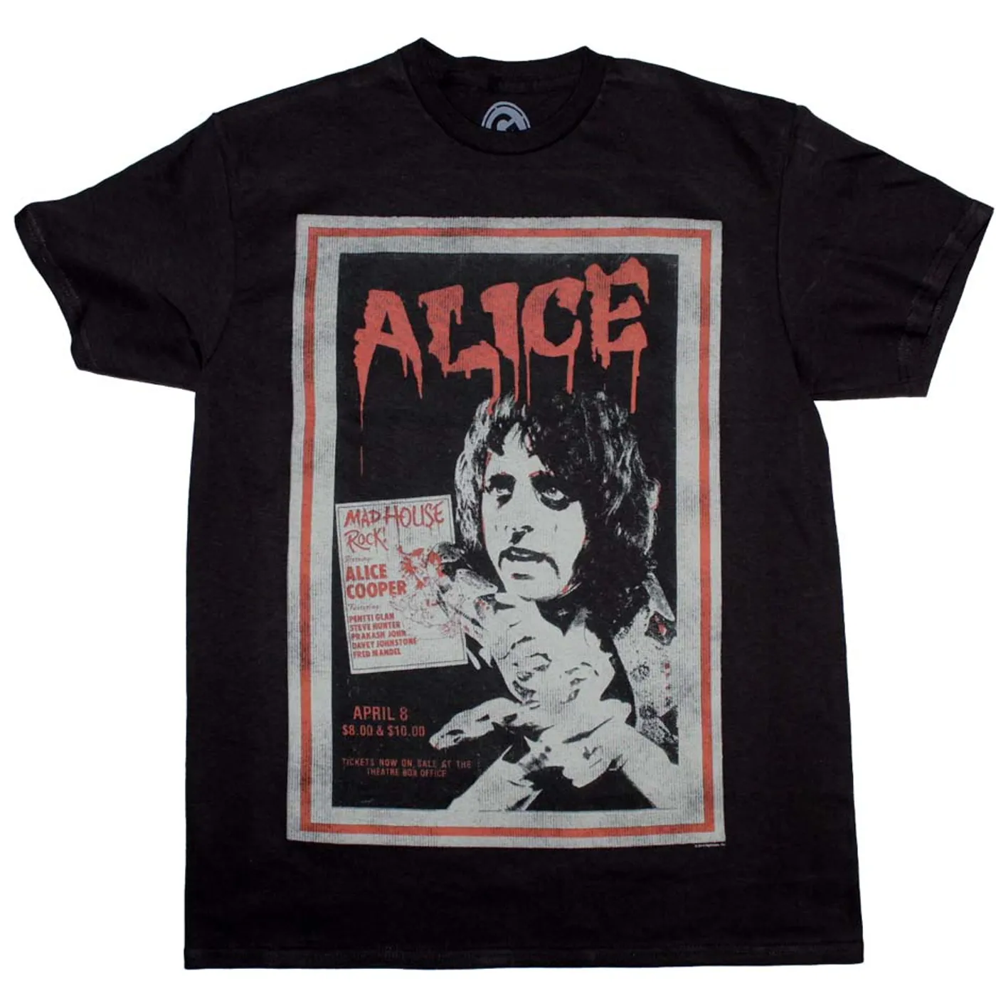 Alice Cooper T Shirt | Alice Cooper Vintage Poster T-Shirt