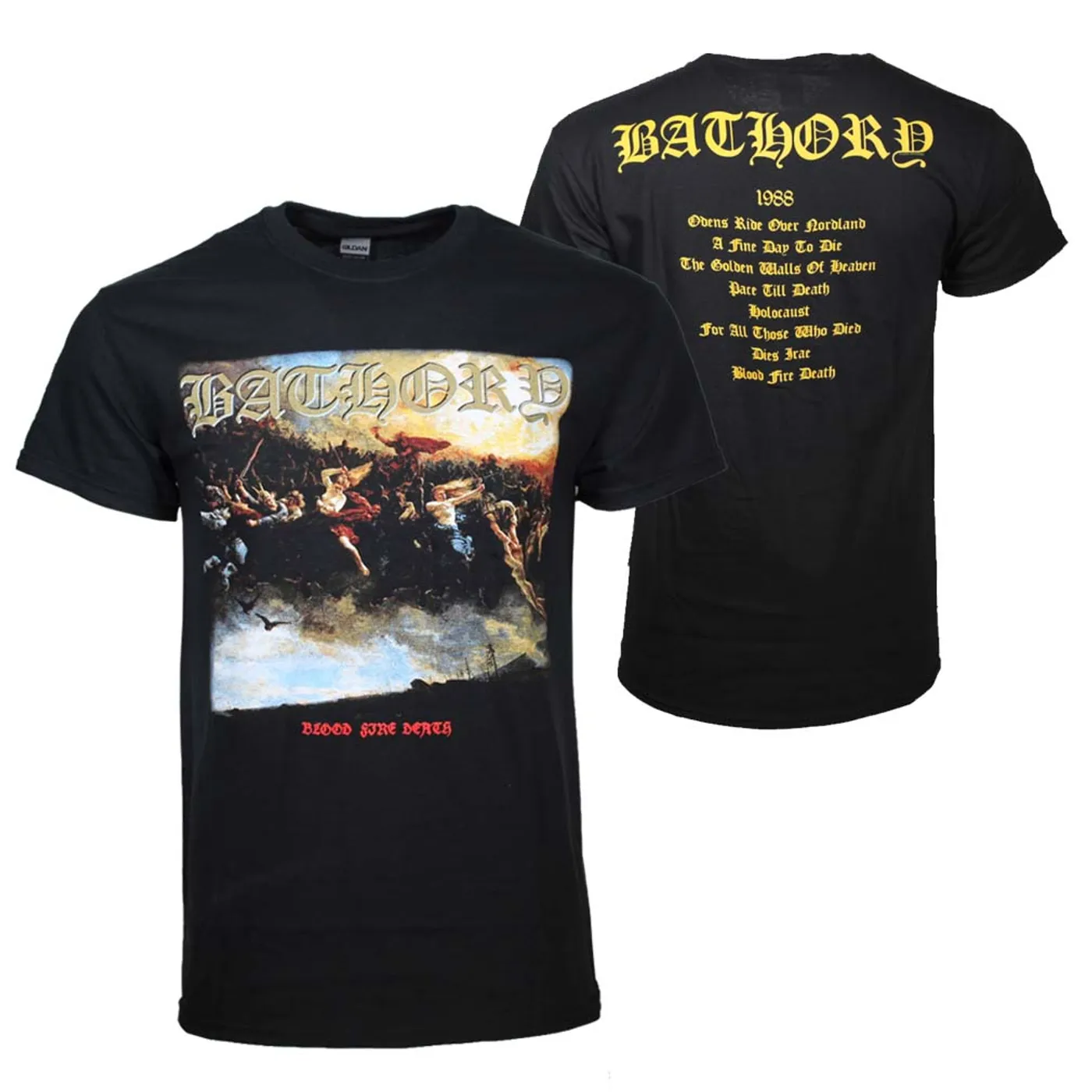 Bathory T Shirt | Bathory Blood Fire Death T-Shirt
