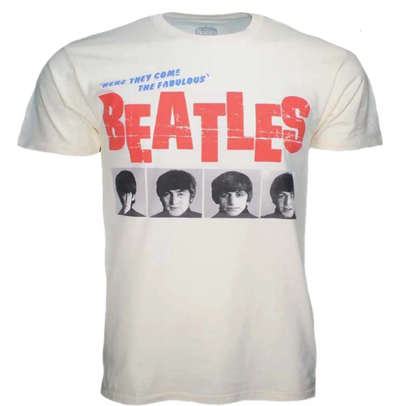 The BeatlesT Shirt | Beatles American Tour 1964 Cream Front Print T-Shirt