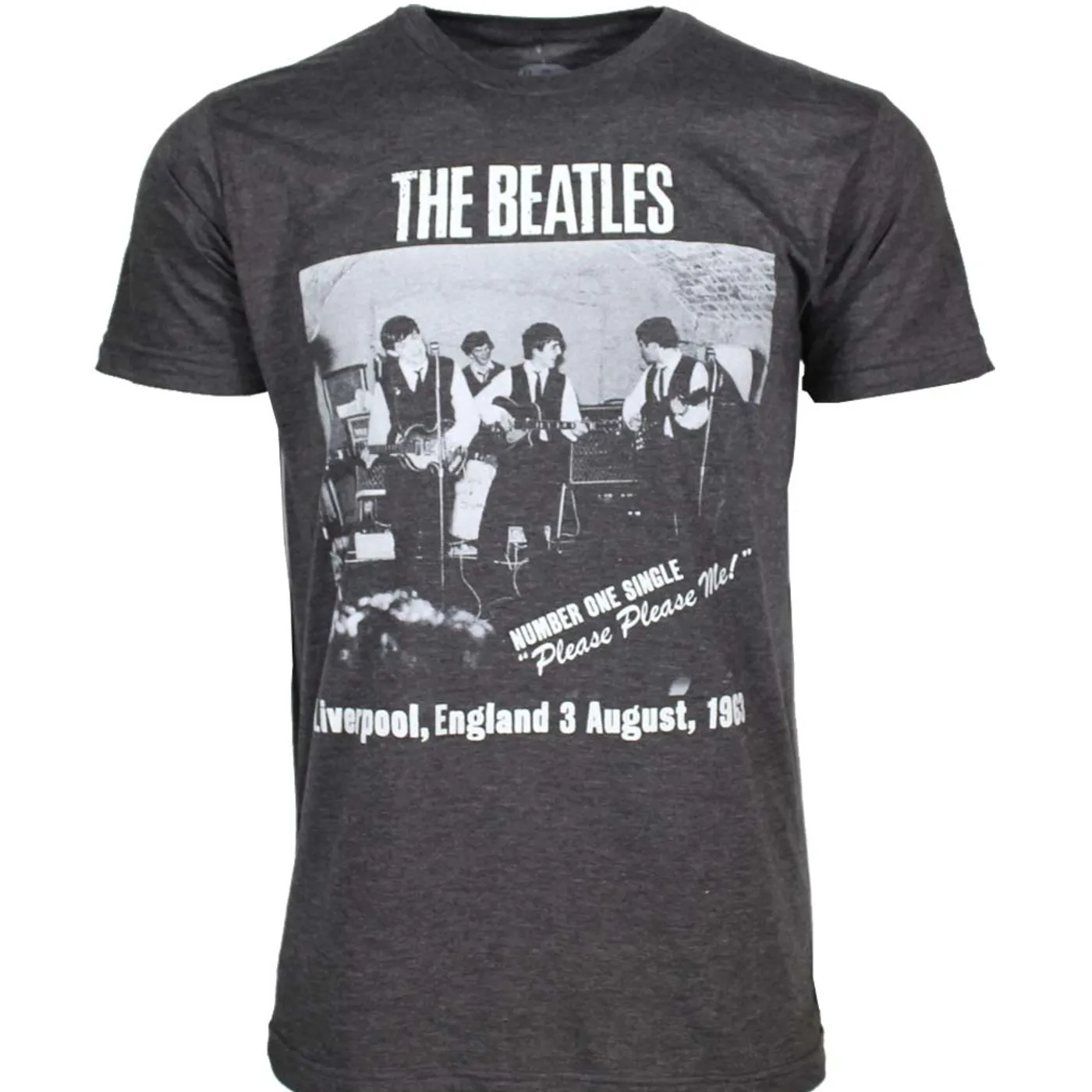 The BeatlesT Shirt | Beatles Cavern Club Heather Charcoal Soft T-Shirt